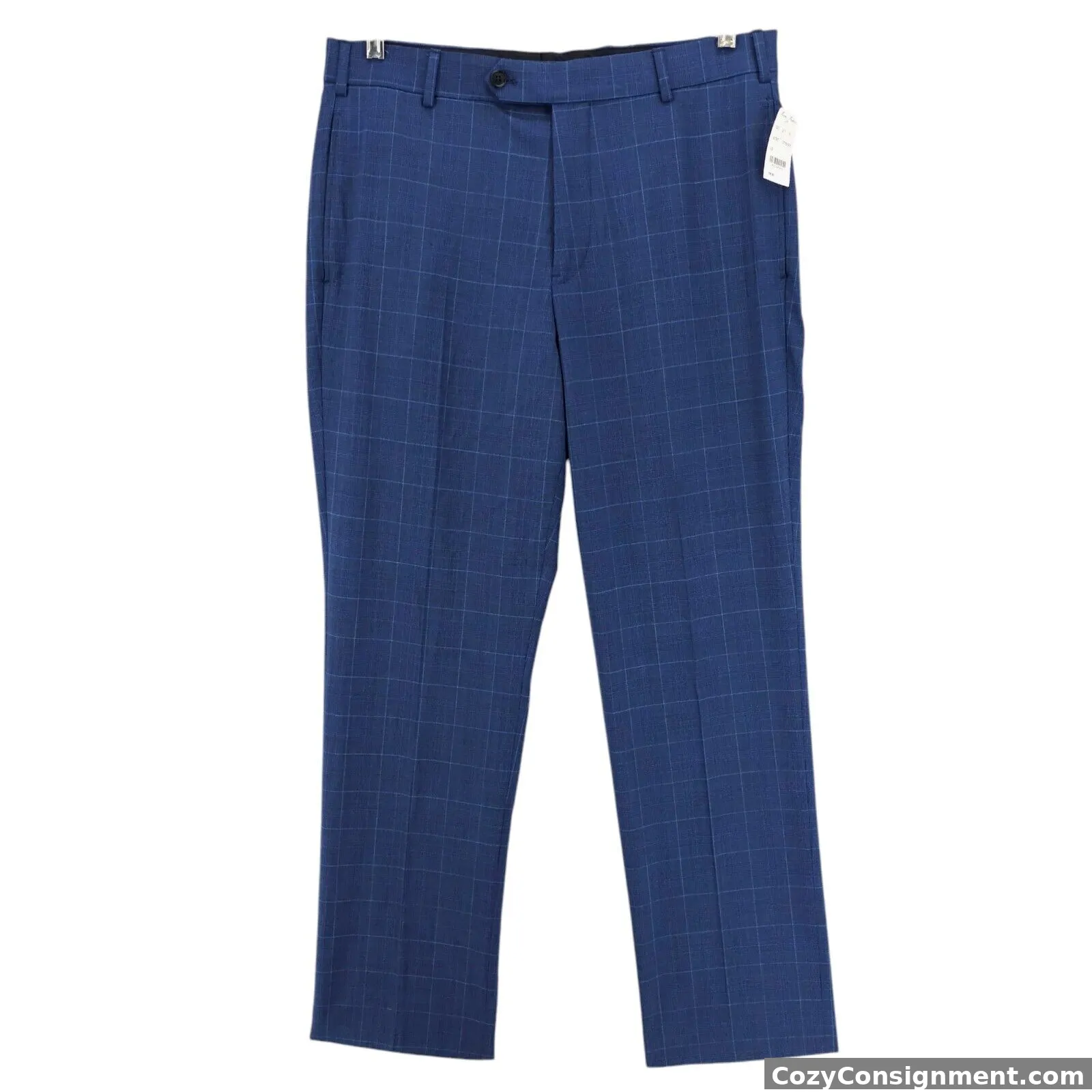 NWT BROOKS BROTHERS Explorer Regent Fit Wool Blend Blue Check Dress Pants 34x30