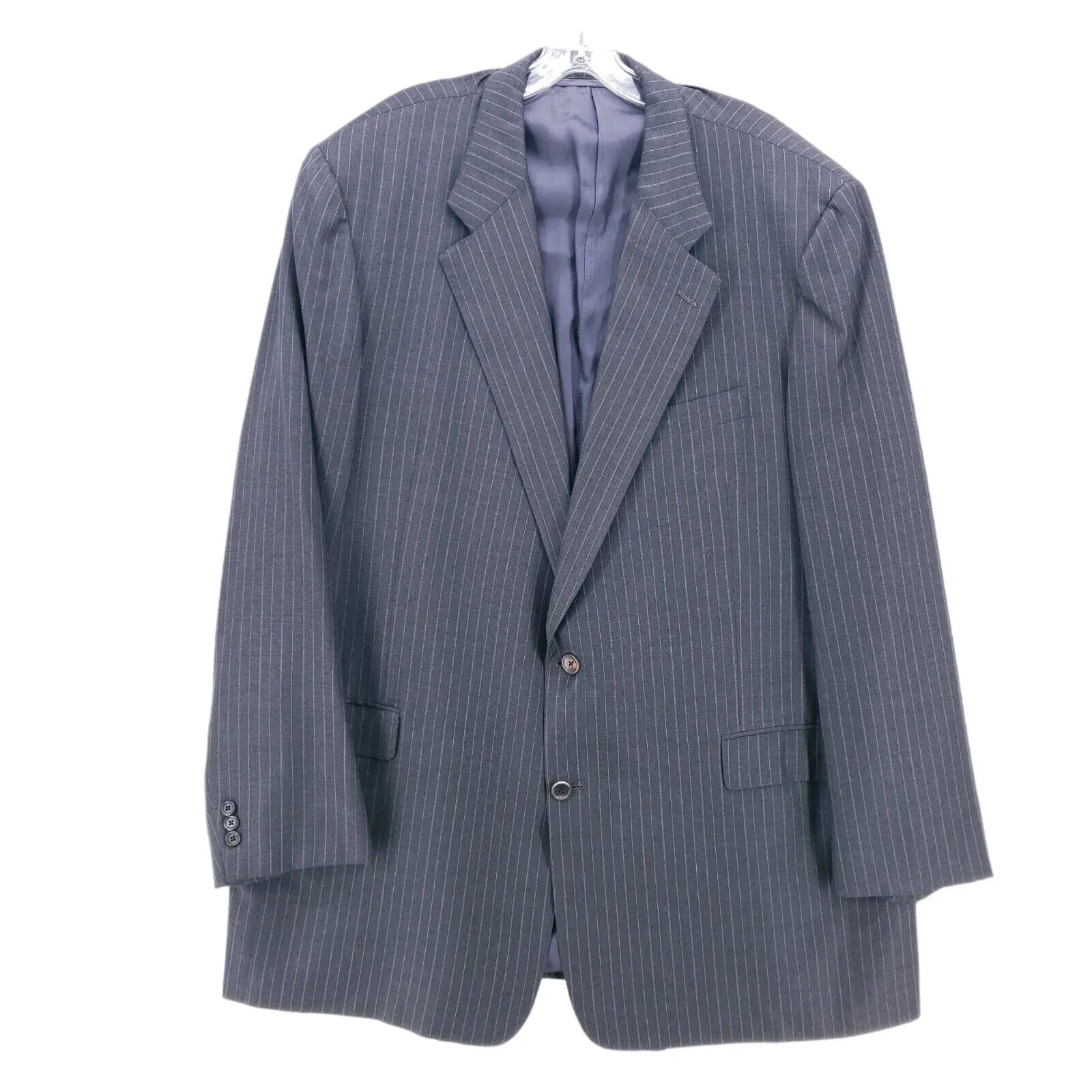 LORO PIANA Hickey Freeman Gray Pinstripe Suit Jacket Blazer BIG & TALL 50 XLG