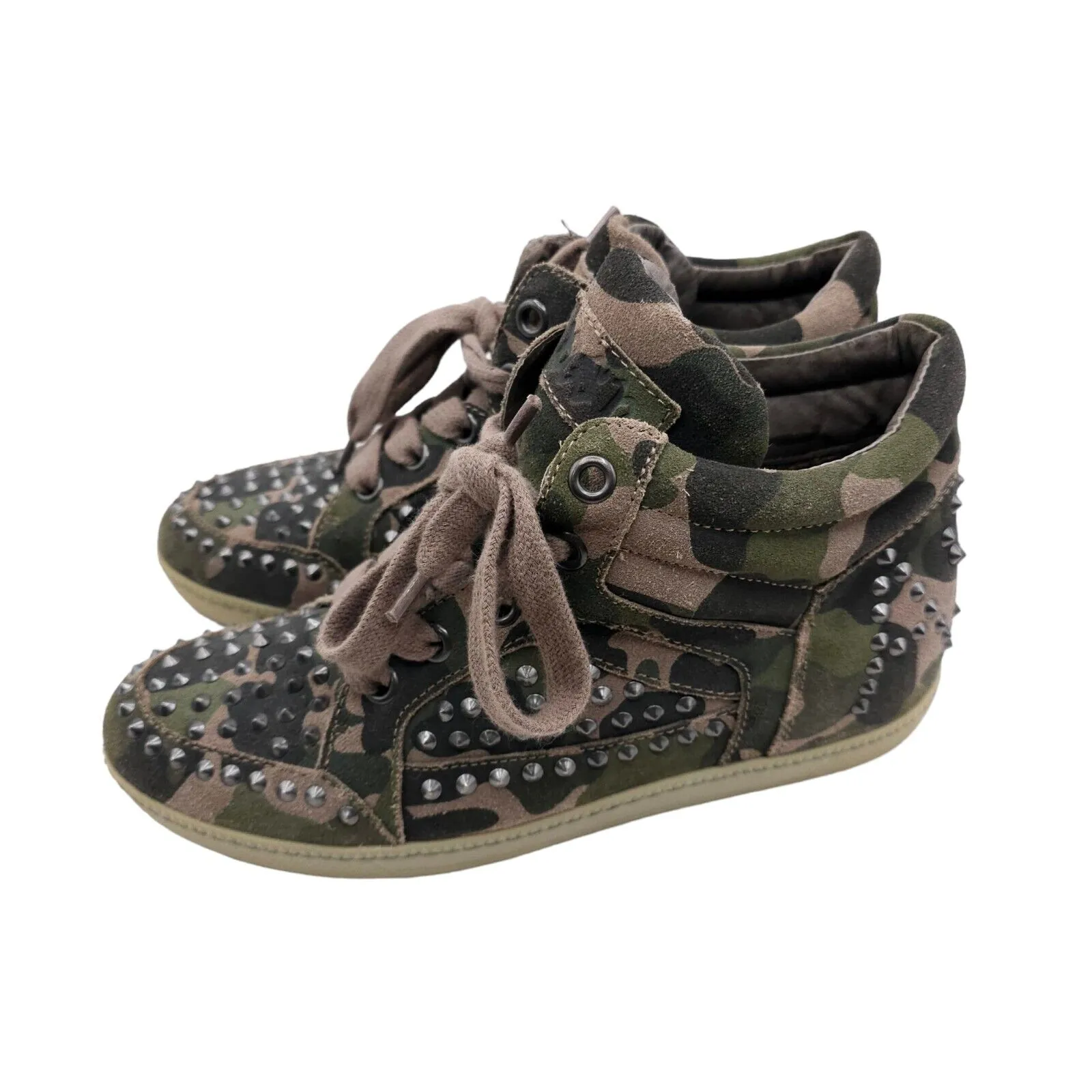 ASH LIMITED Zest Bis Camouflage Studded Sneakers Women’s  EU 40 US 9.5-10