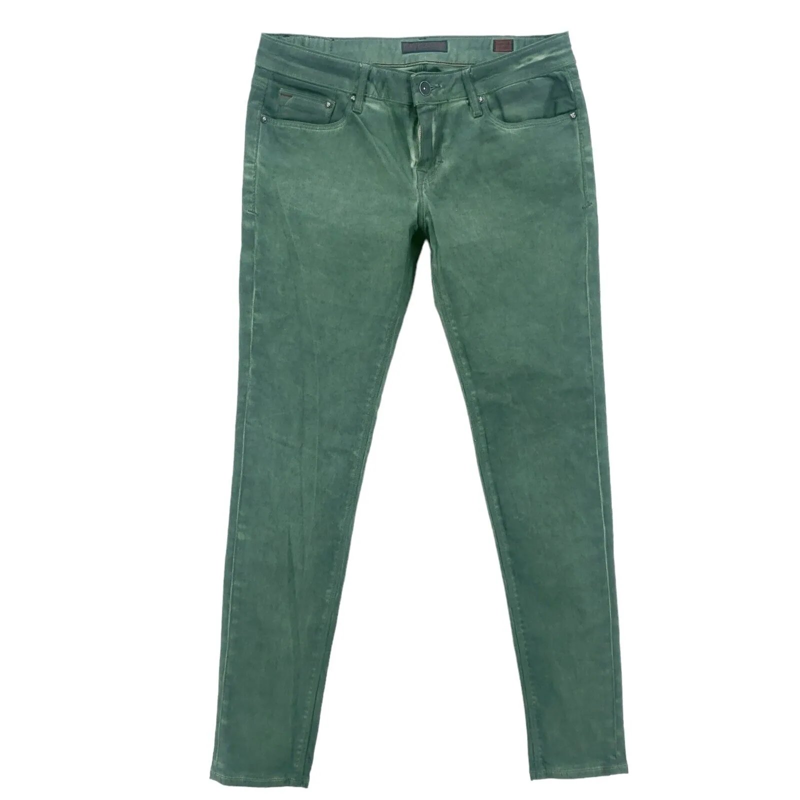 Cult Of Individuality Teaser Skinny Dyed Forest Green Jeans Stretch Size 28