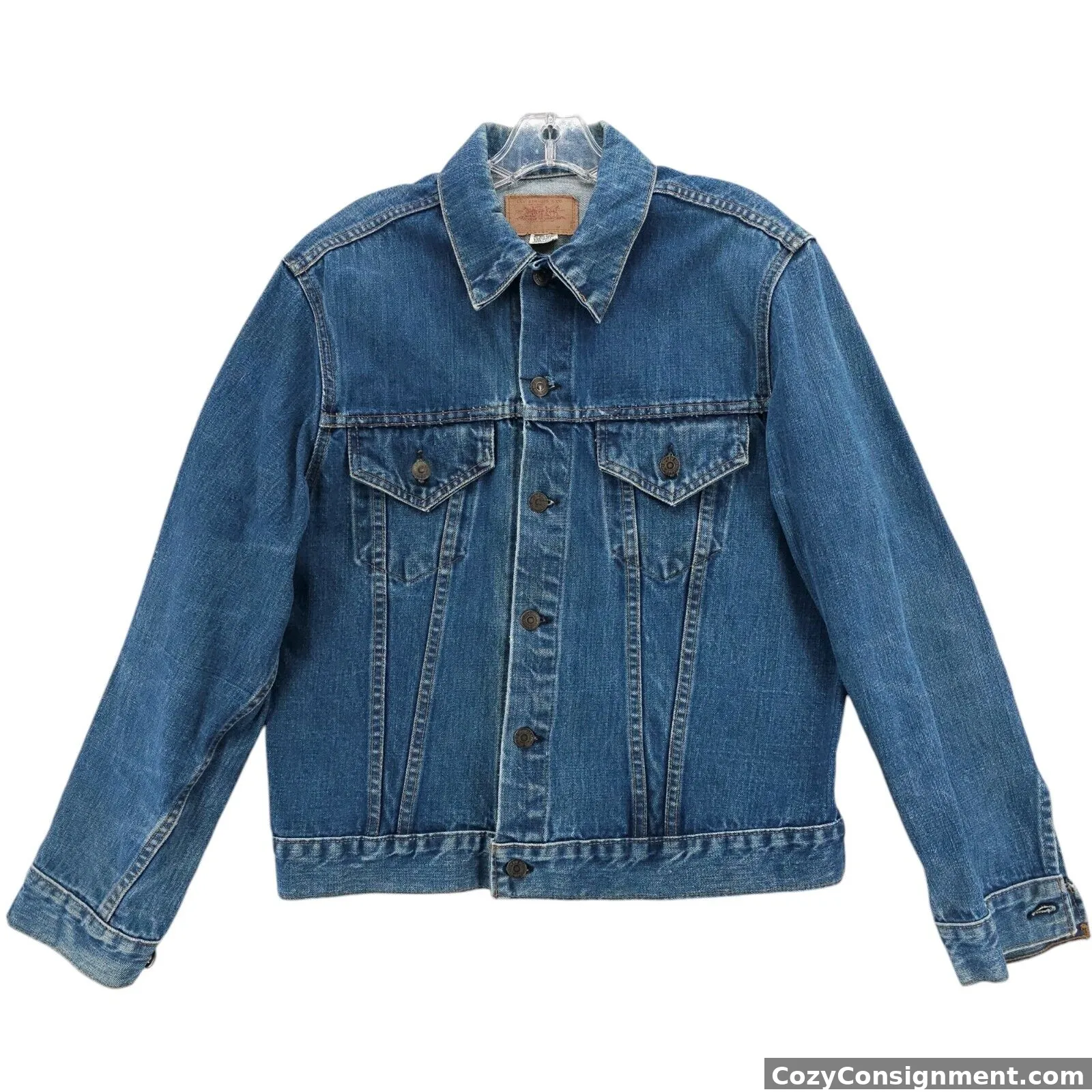 Vtg Levis Trucker Denim Jean Jacket Estimated Size Medium