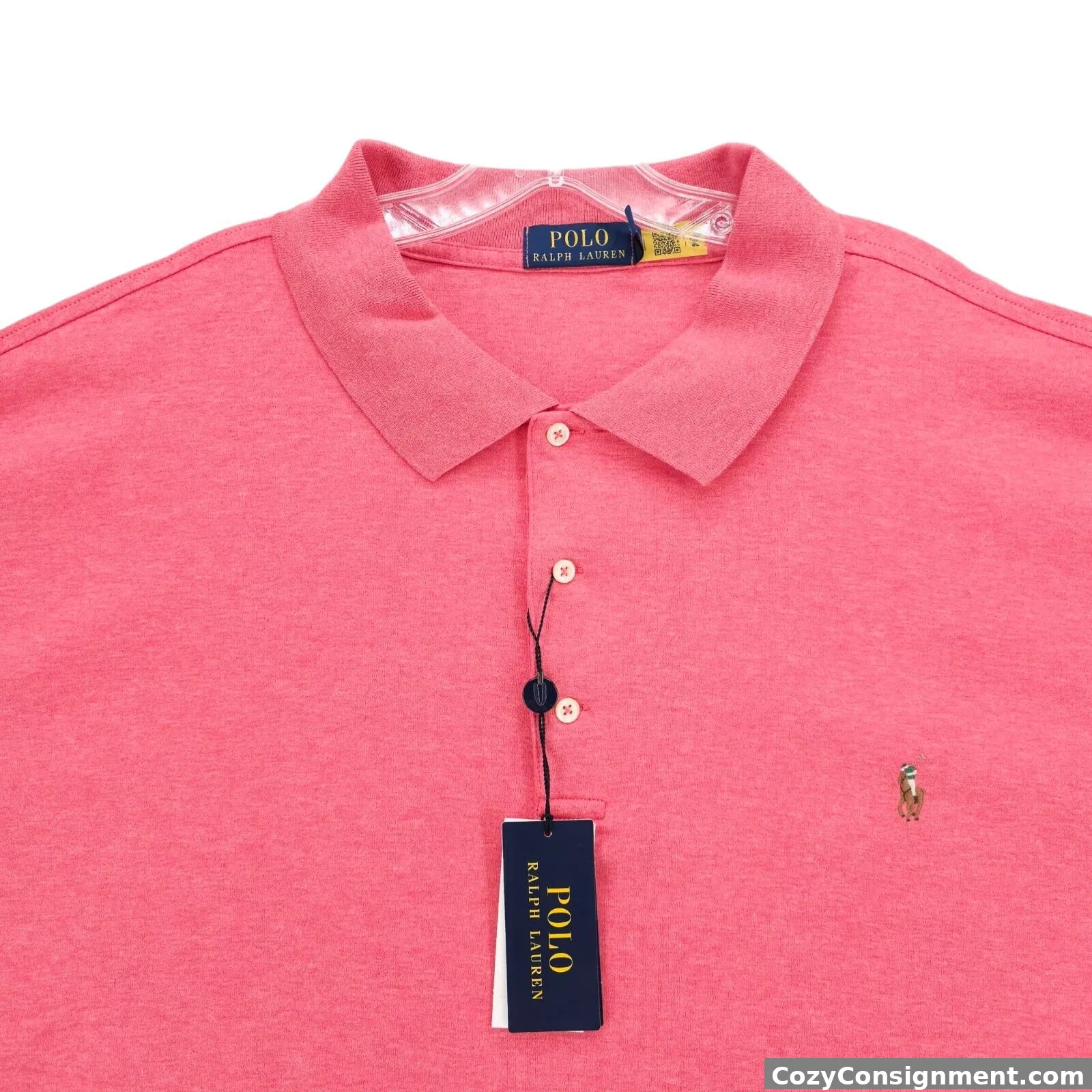 NWT Polo Ralph Lauren Polo Shirt Pink Heather 100% Cotton Size 4XB