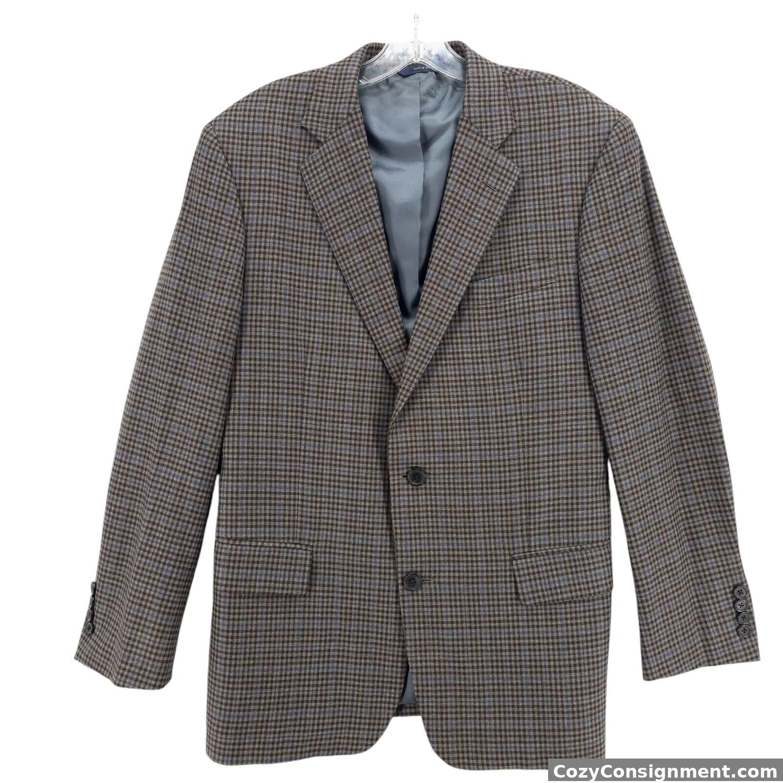 BROOKS BROTHERS 1818 Madison Saxxon Houndstooth Check Wool Blazer Sport Coat 40R