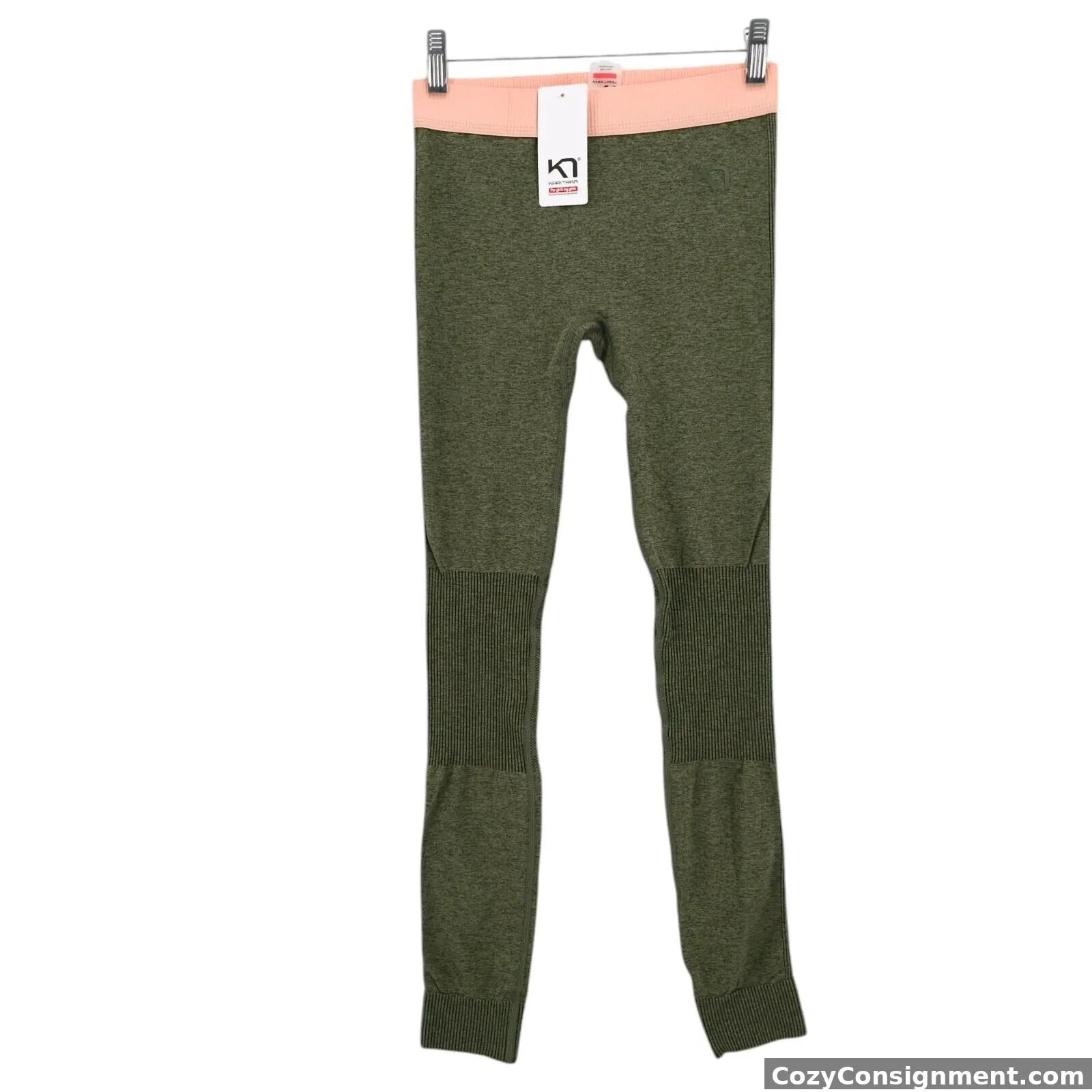 NWT Kari Traa Luftig Pants Base Layer Twig Green Stretch Size XS/S