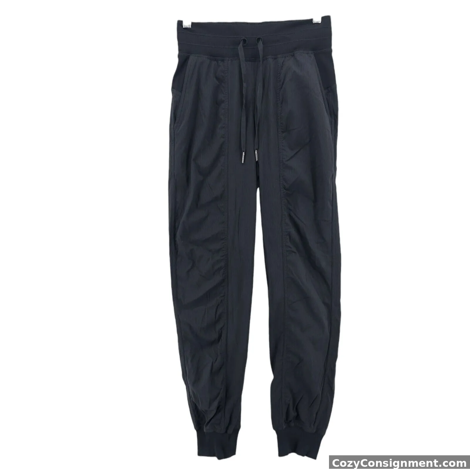 LULULEMON Dance Studio Mid-Rise Jogger Full Length Black Micro Stripe Size 2