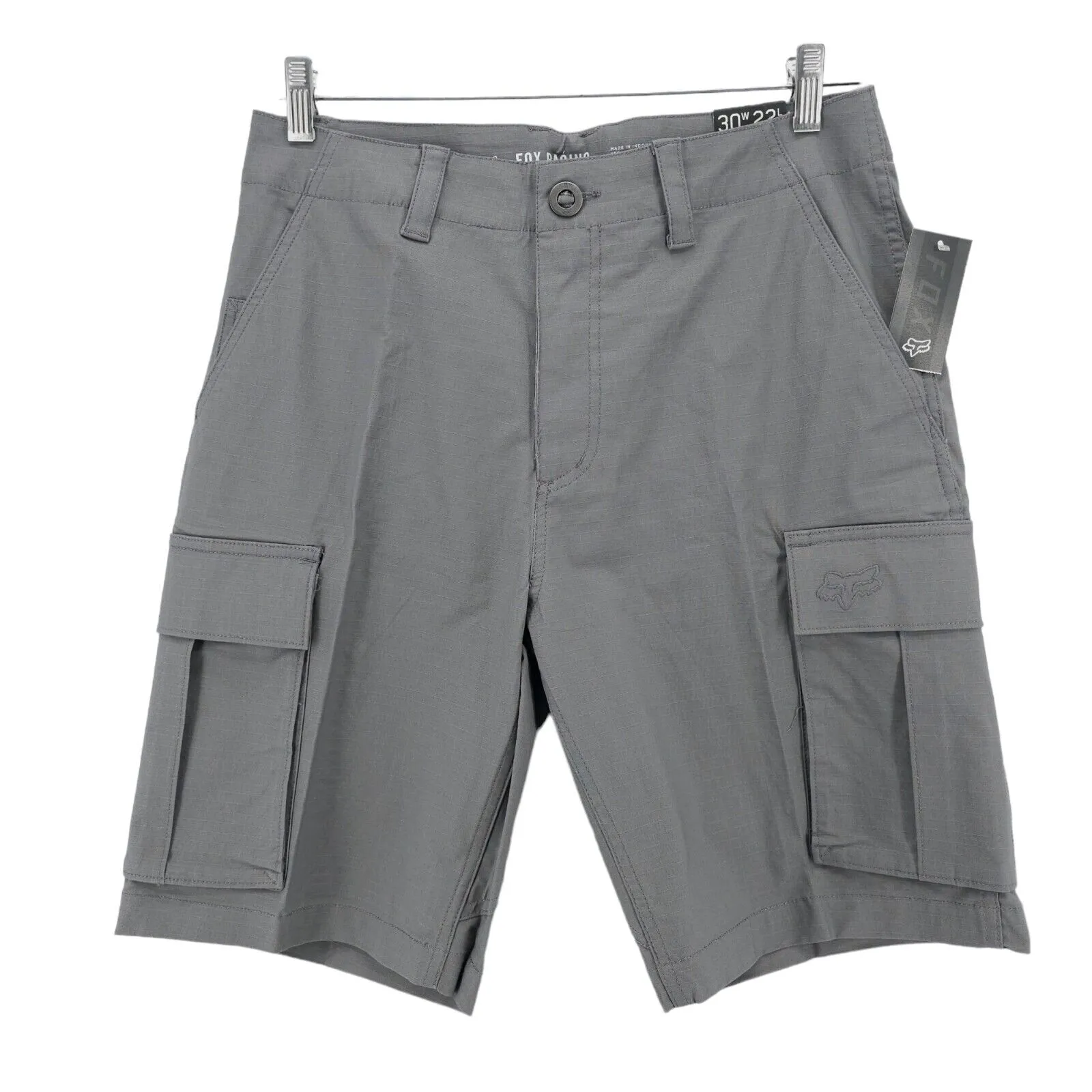 NWT Fox Racing Slambozo 2.0 Shorts Pewter Gray Cargo 9.5" Inseam Men's Size 30