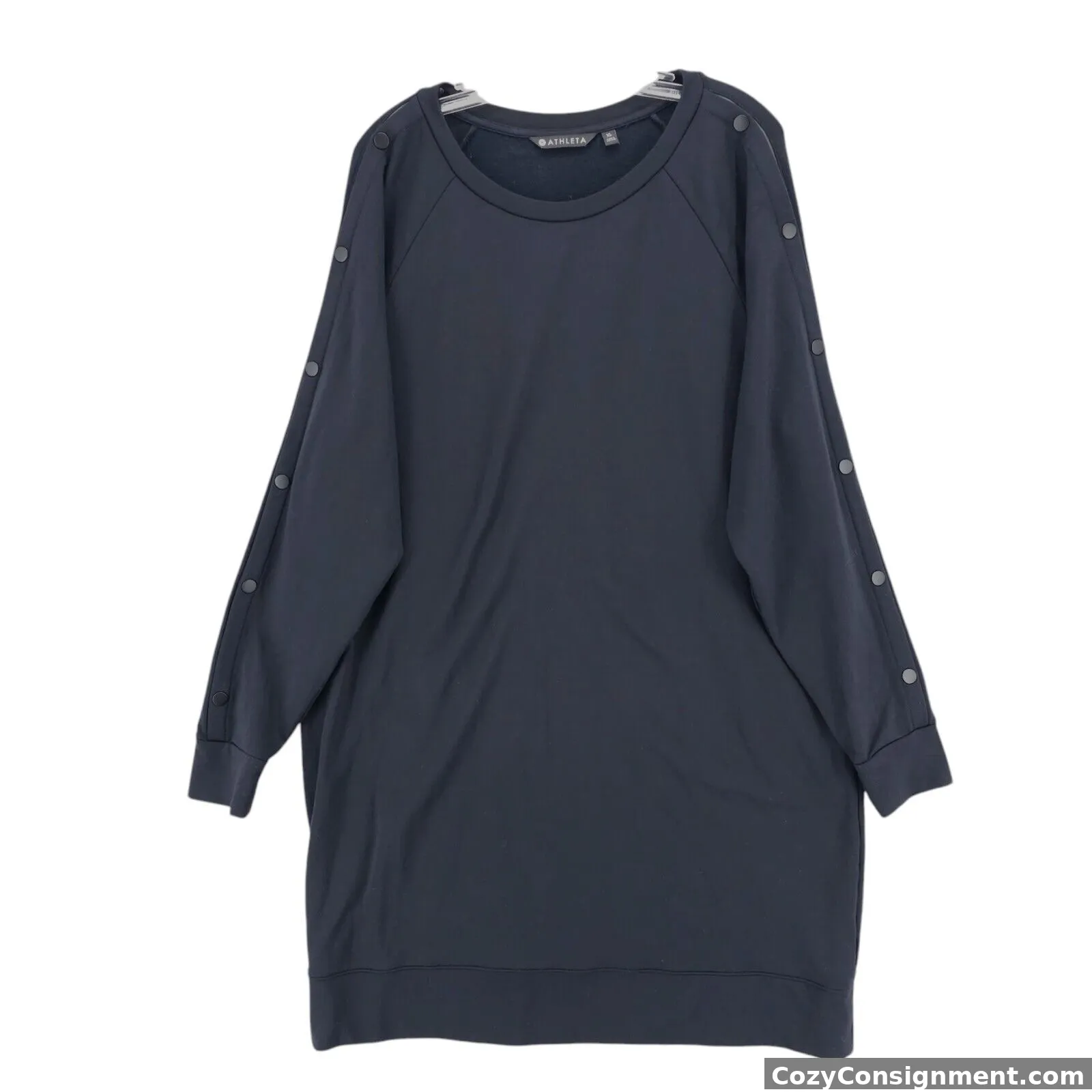 ATHLETA Snappy Sweatshirt Tunic Dress Long Sleeve Stretch Athleisure Size XL