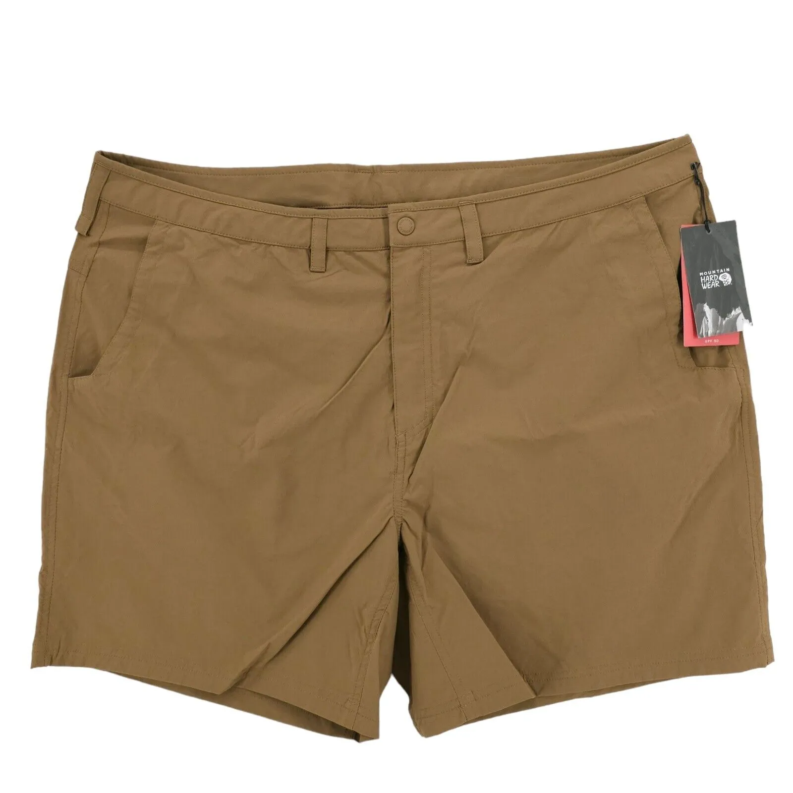 NWT Mountain Hardwear Basin Trek Shorts Corozo Nut Brown 6.5" Inseam Size 42