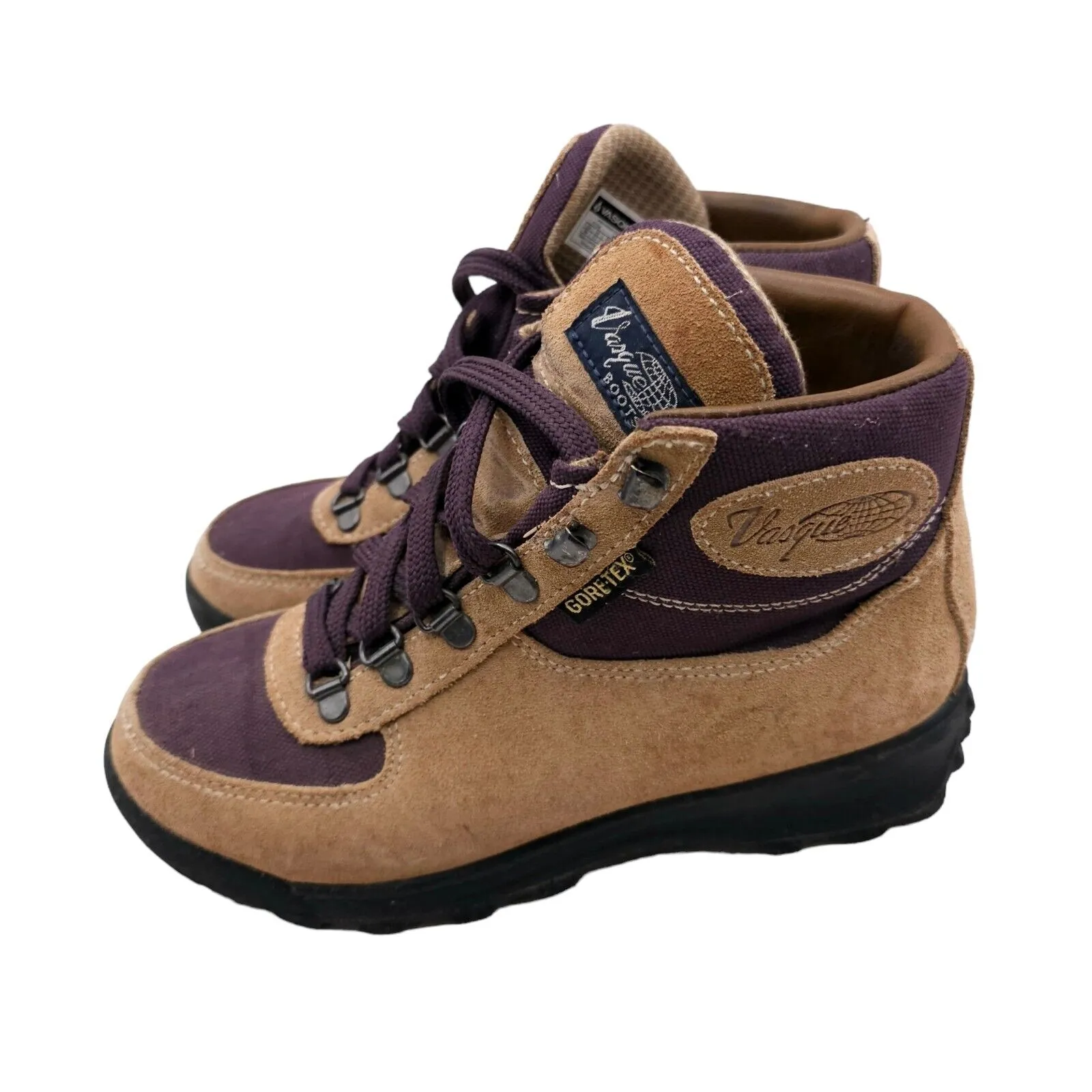 VASQUE Purple Beige Gore-tex Hiking Boots Style 7115 Women's Size 8M