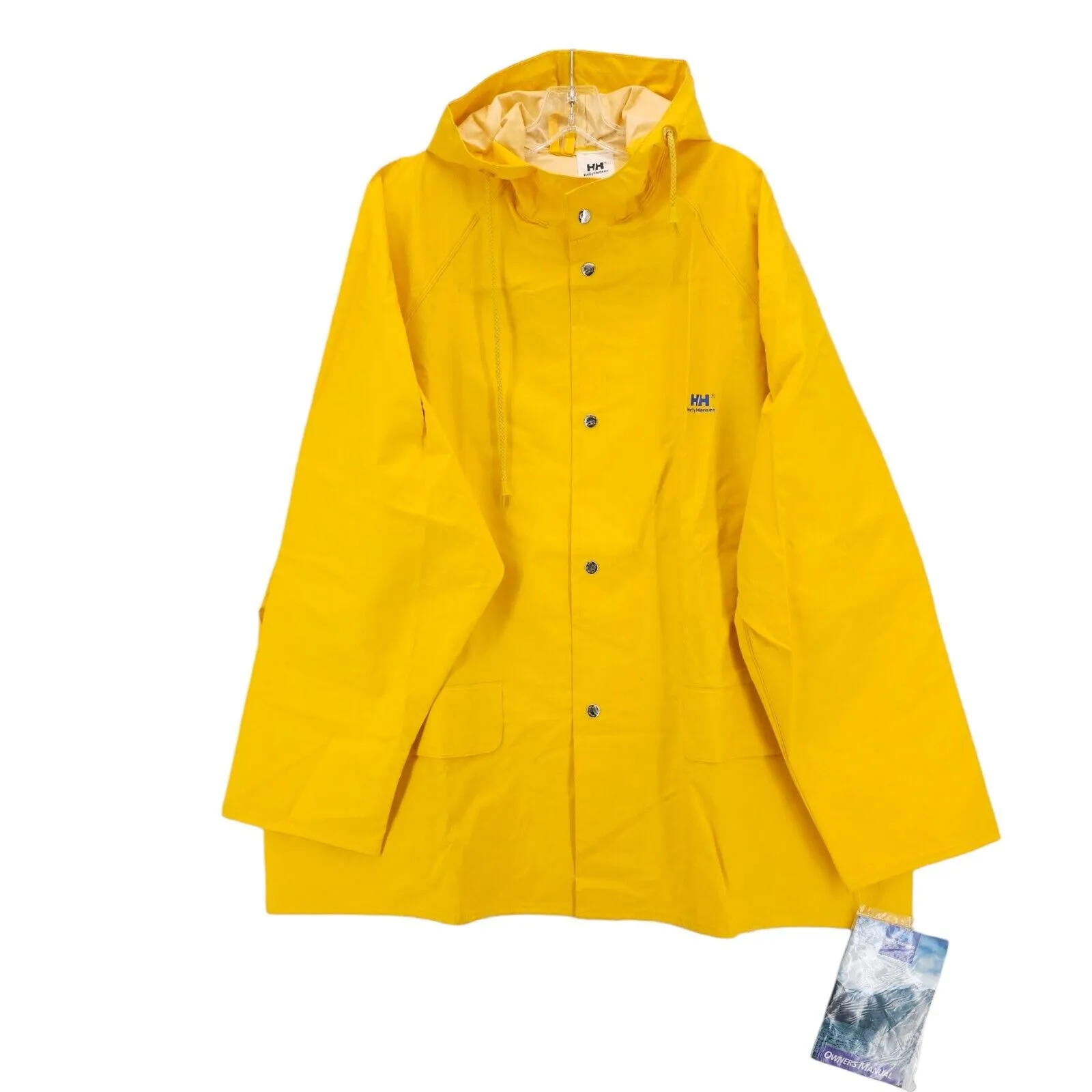 HELLY HANSEN Yellow Sailing Rain Jacket Hooded NOS Unisex XXL