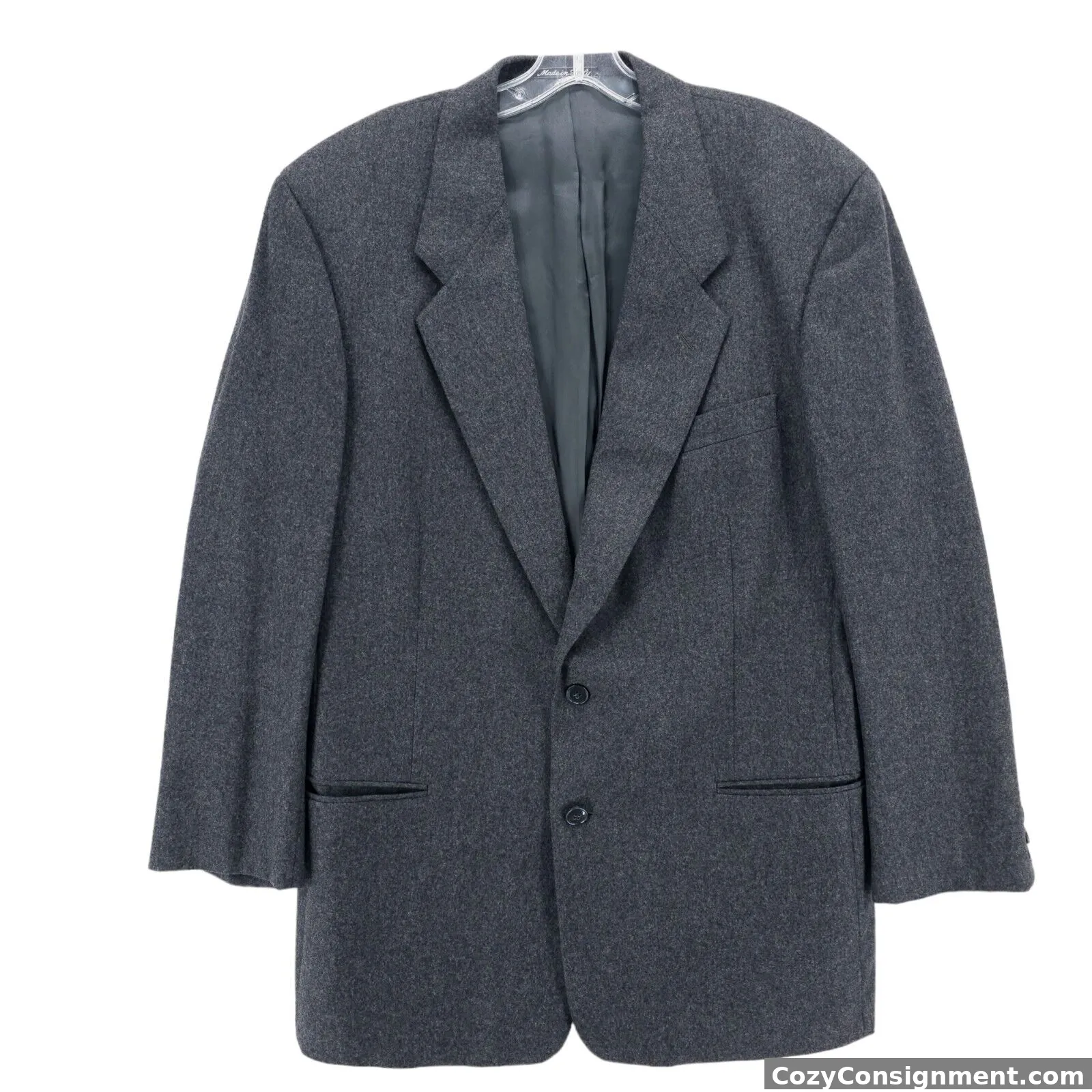 MANI By Giorgio Armani 100% Virgin Wool Charcoal Gray Blazer Jacket 42R