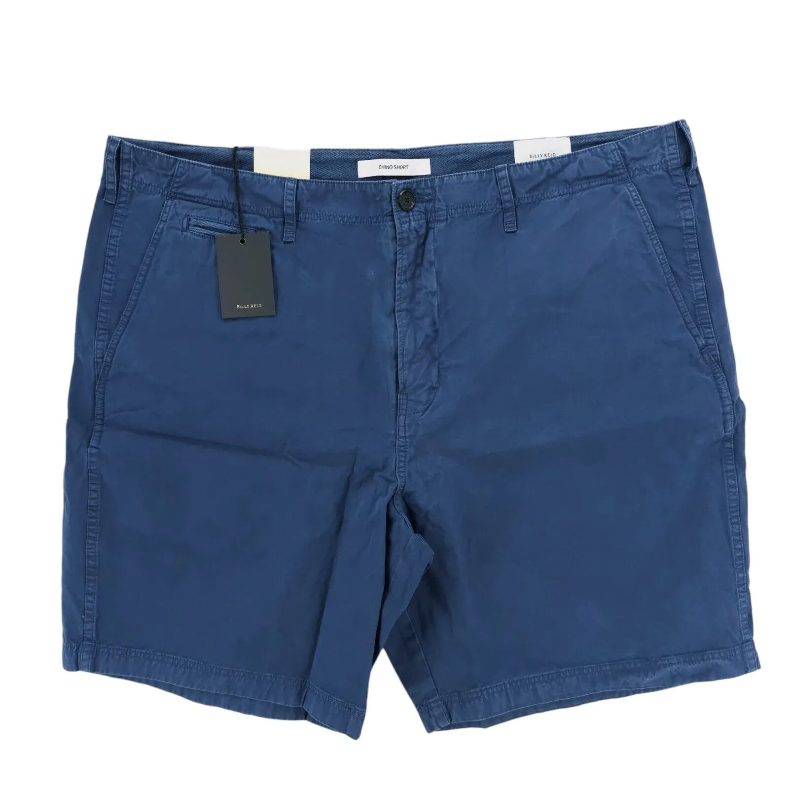 NWT BILLY REID Blue Dress Chino Shorts 100% Pima Cotton Standard Cut Size 40