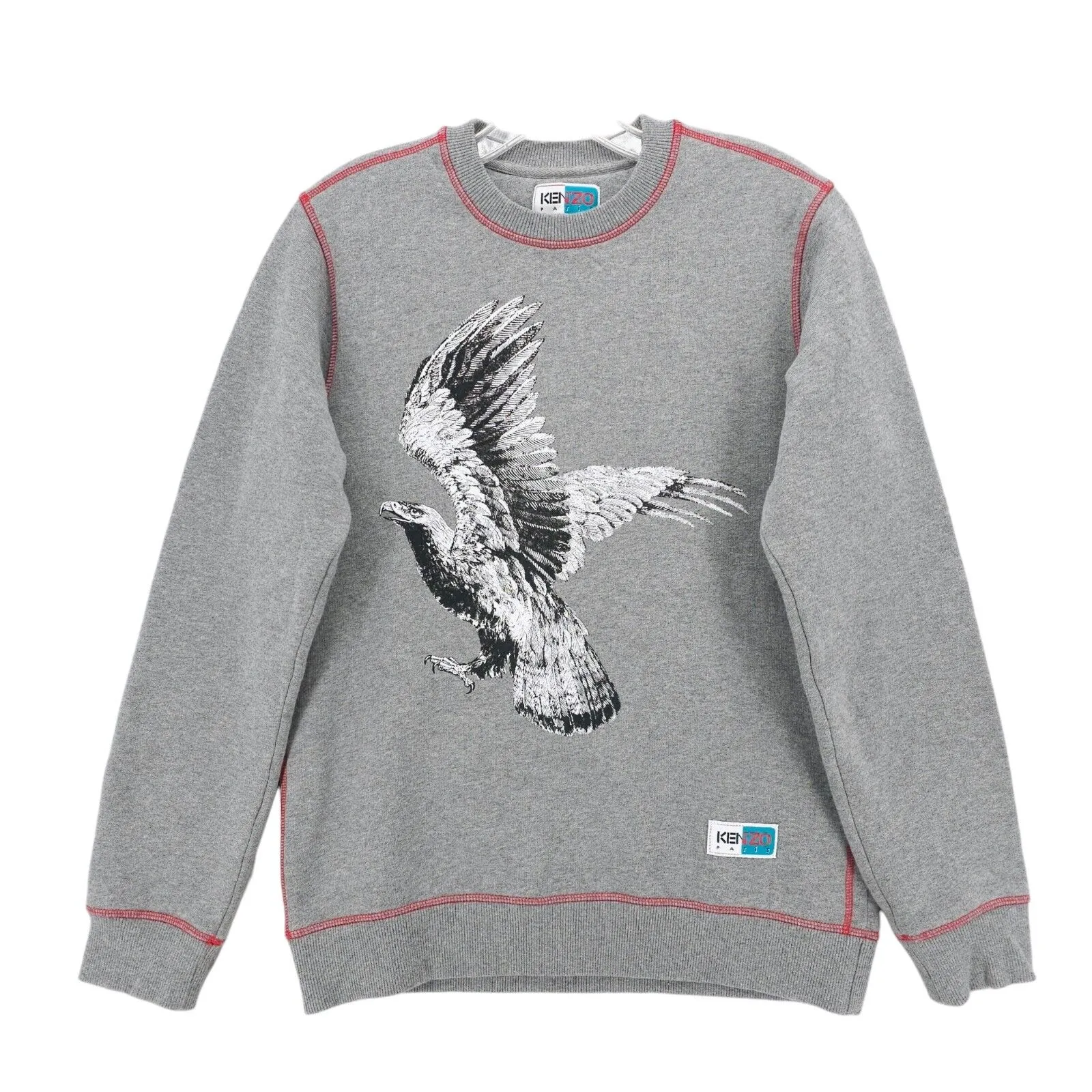 KENZO Paris RARE Memento Collection 1 Gray Eagle Sweatshirt Size XS