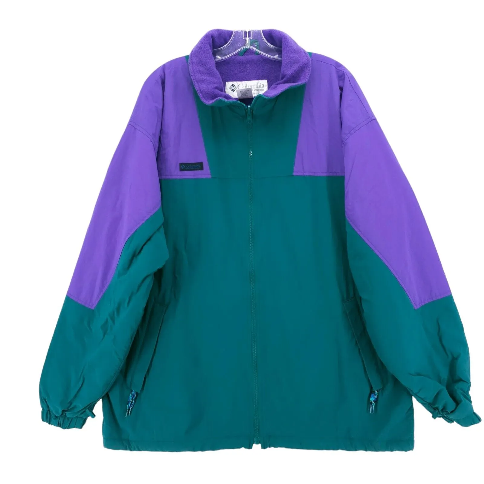 COLUMBIA y2k Jacket Teal Purple Colorblock Interchange Inner Jacket ONLY Size XL