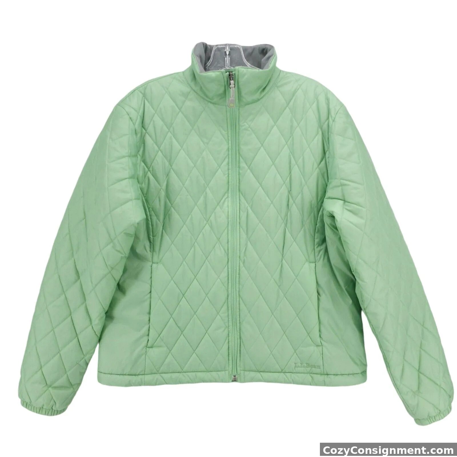 LL BEAN Green Quilted Jacket Women's Insulated Size MEDIUM