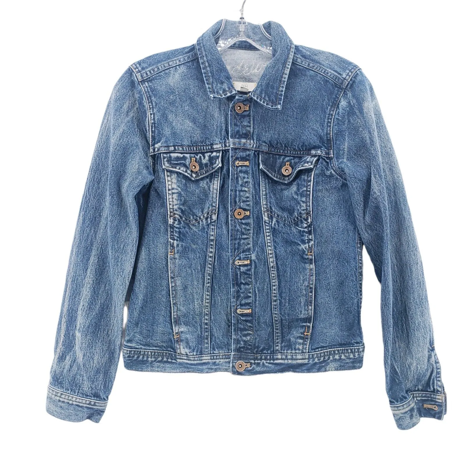 Madewell Jean Jacket in Stone Cloud Wash Blue Denim Trucker Size XS