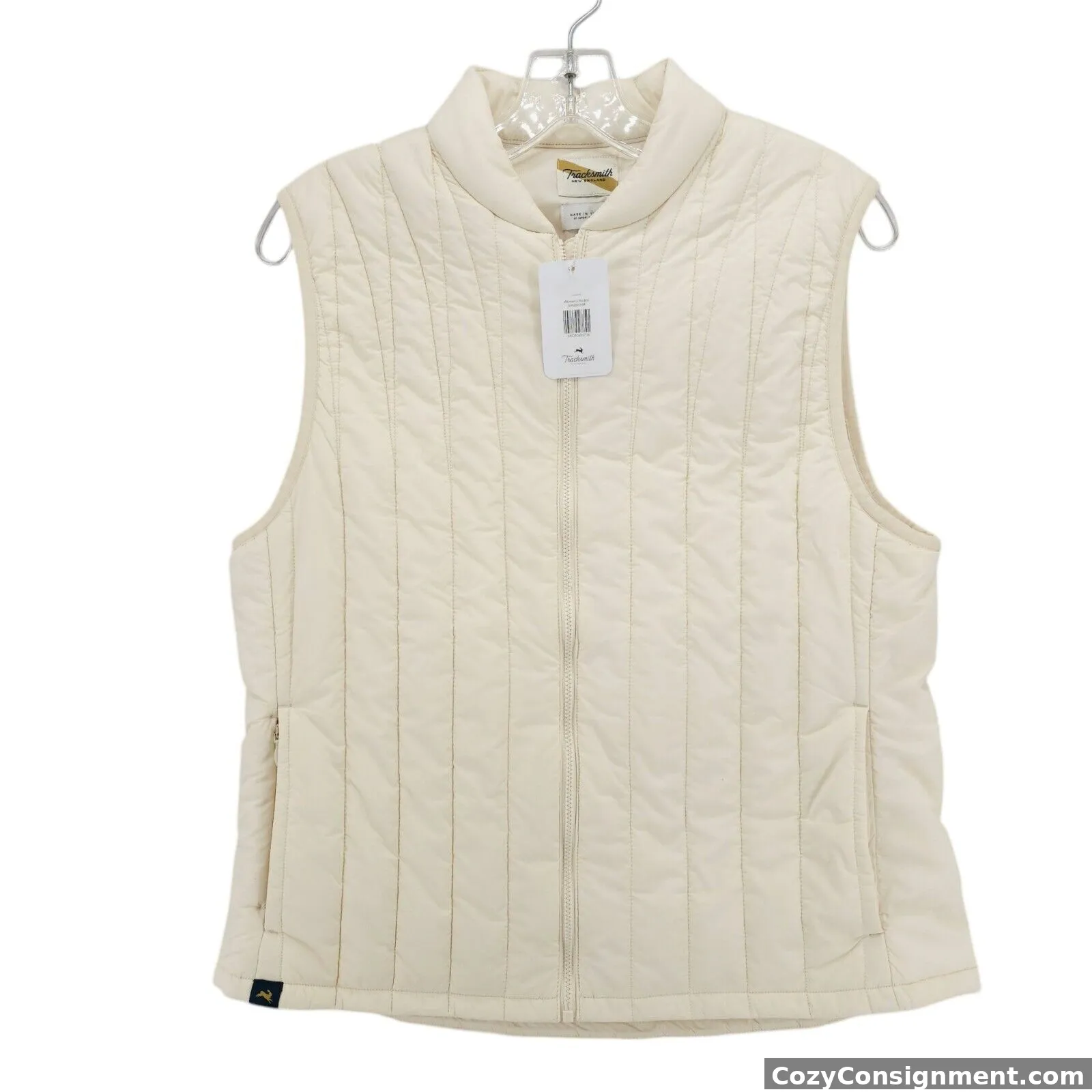 NWT TRACKSMITH Harbor Vest Womens Birch Ivory Cream Insulated Lightweight MEDIUM