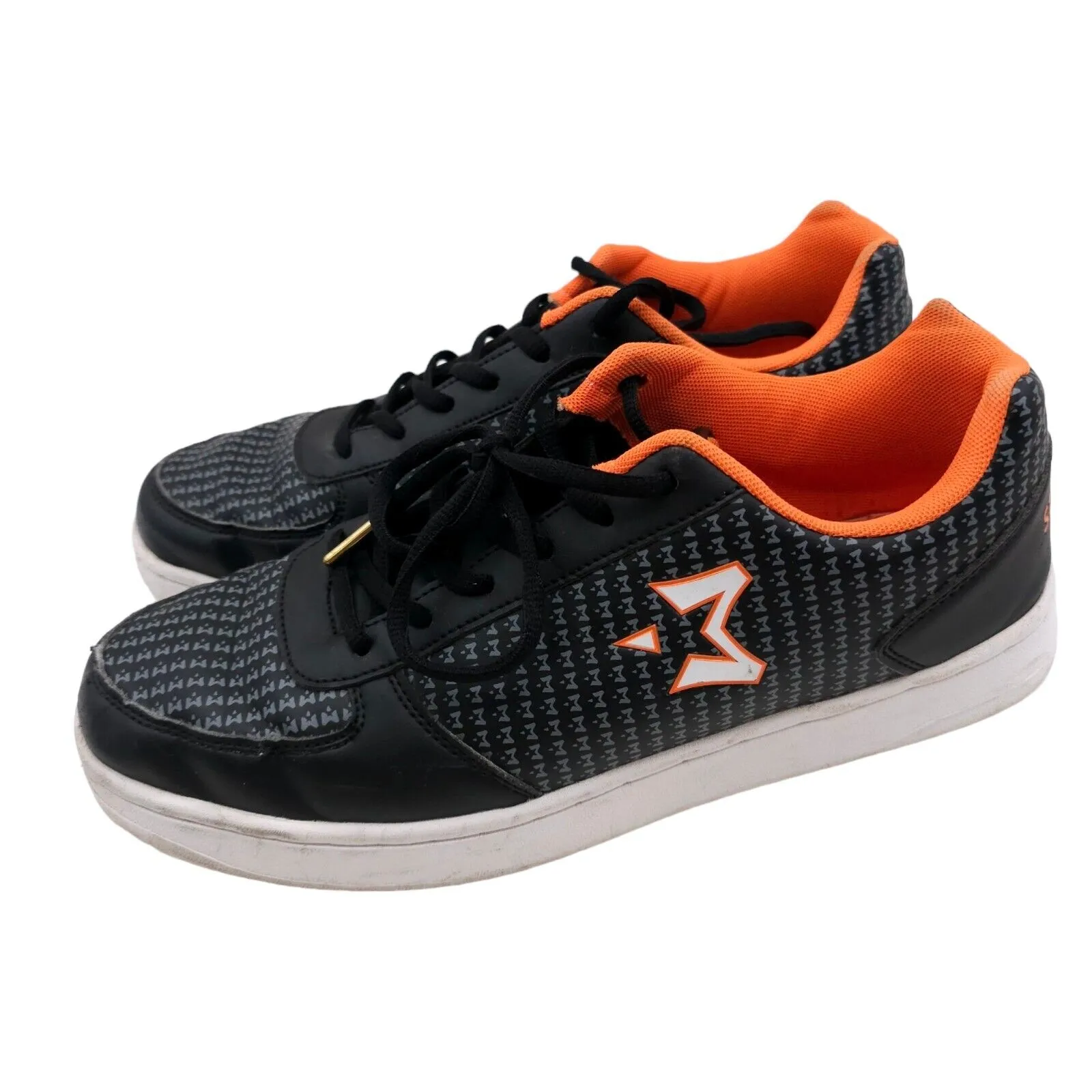 STARBURY Black / Orange / Grey Low Top Sneakers- Size 10