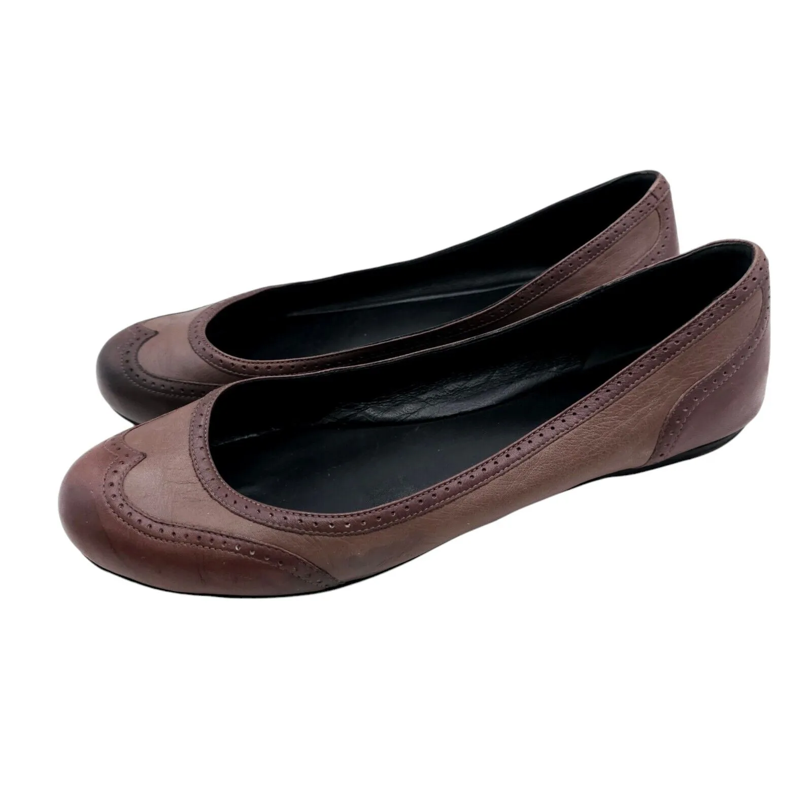 BOTTEGA VENETA  Womens Slip On Round Toe  Ballet Flats Brown Size 8 US 38 EU