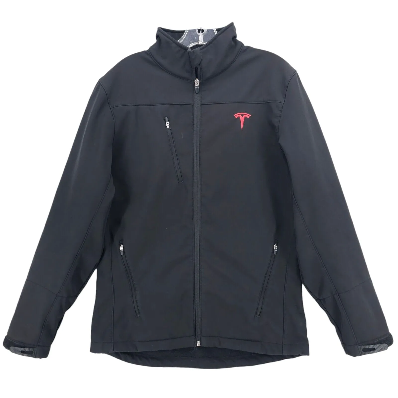 TESLA Jacket Black Soft-Shell Jacket Employee Logo Full Zip Men's SMALL