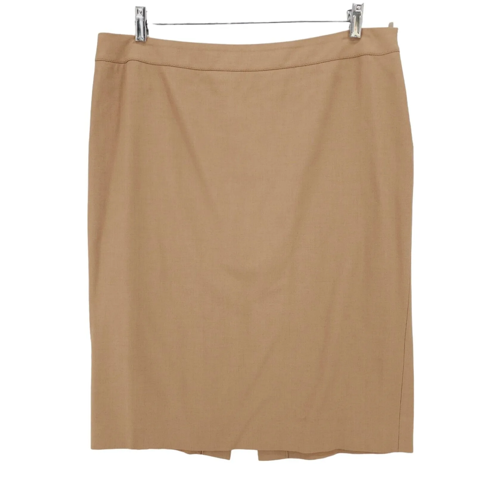 LES COPAINS Viscose Wool Blend Skirt Tan Light Brown Size IT 50 - US 16