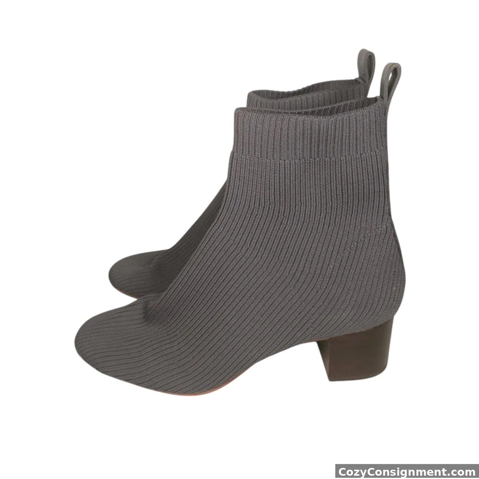 EVERLANE The Glove Ankle Knit Boot Booties in ReKnit  Gray SIZE 8.5