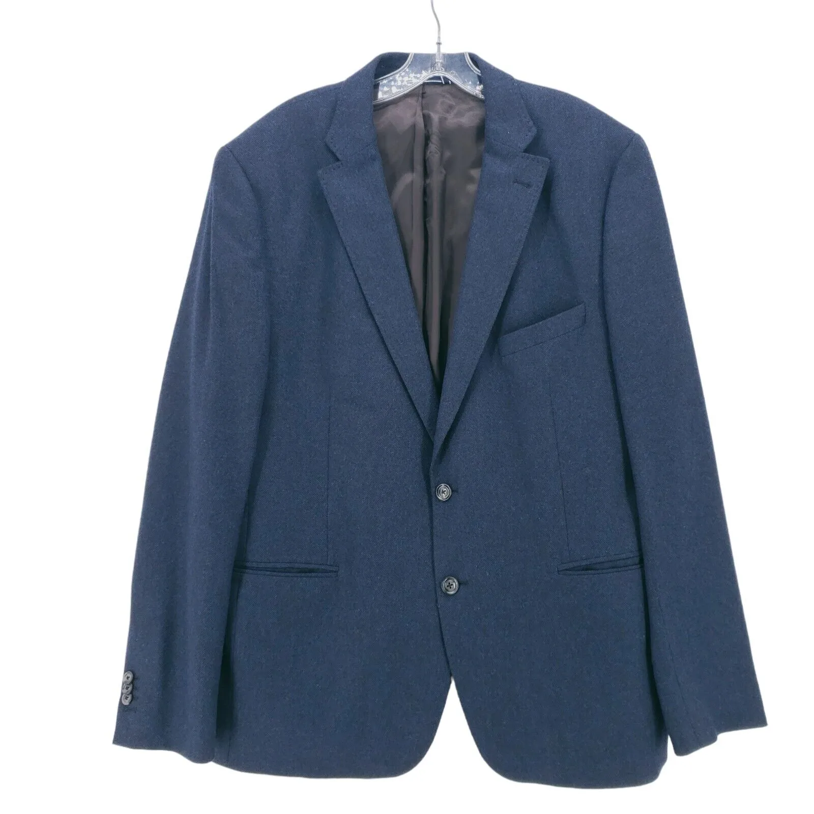 GANT Officina Marlane Blazer Sport Coat Jacket Blue Heringbone Classic Fit IT 56