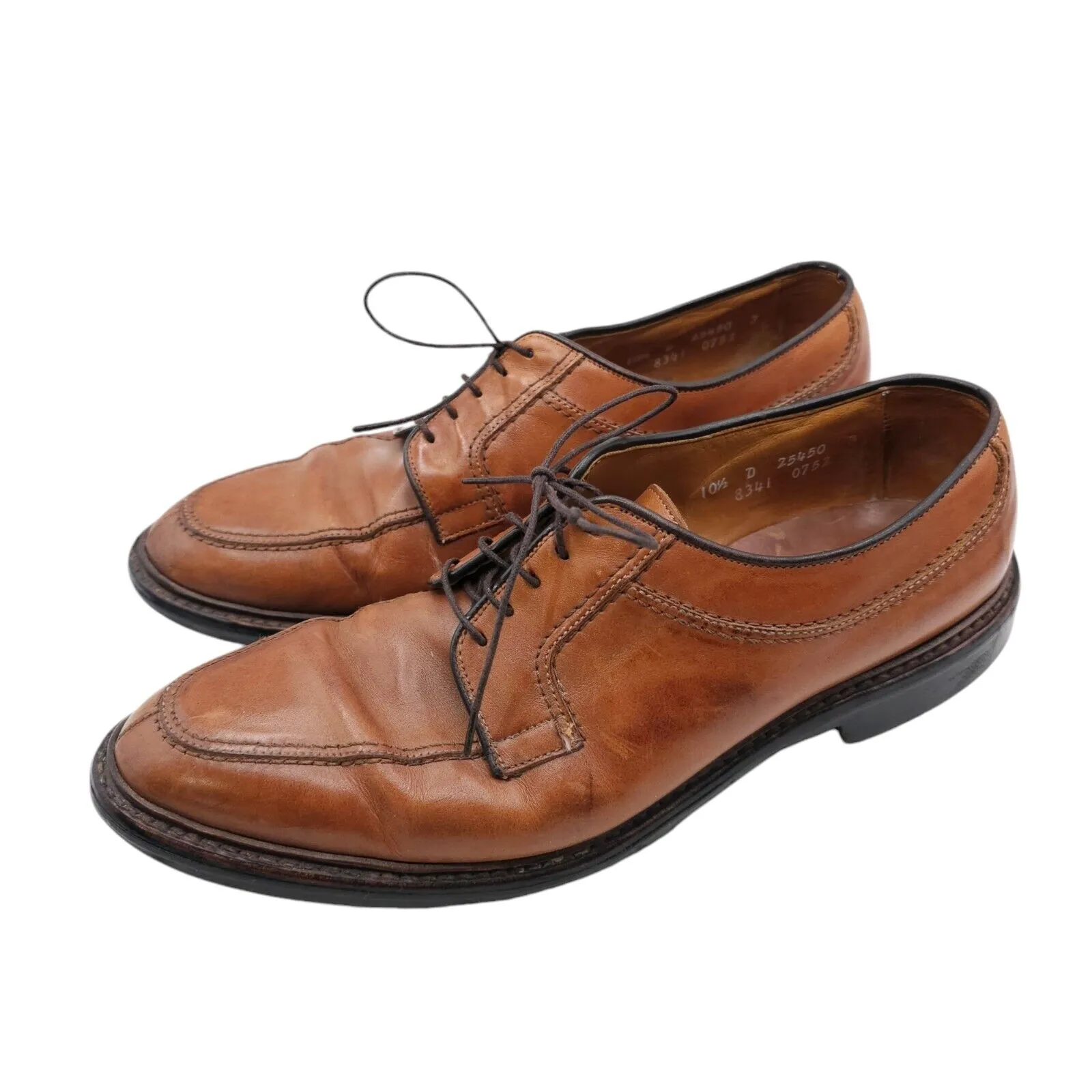 Allen Edmonds Norse Split Toe Brown Leather Derby Dress Shoes Size 10.5 D