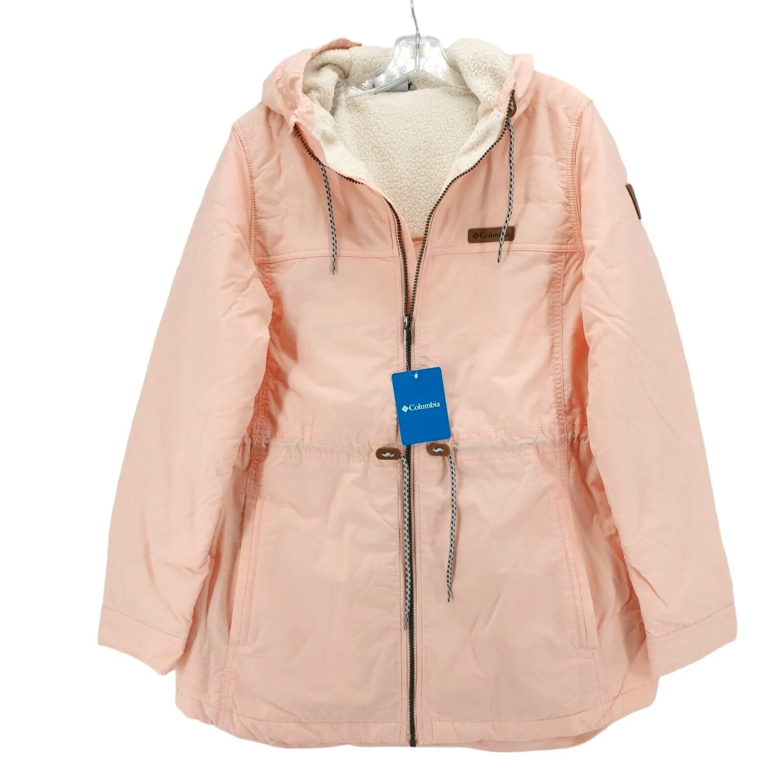 NWT COLUMBIA Chatfield Hill Jacket Hooded Insulated Peach Blossom Women's LARGE