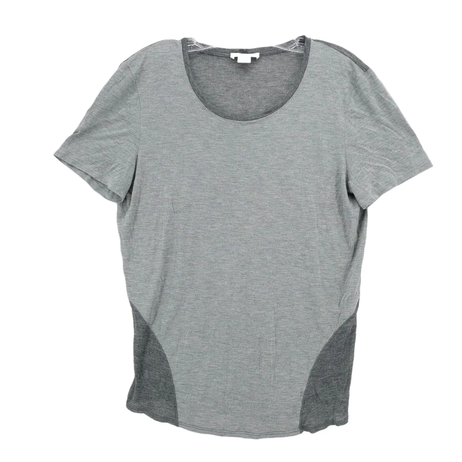 HELMUT LANG Gray Colorblock Tee Top Micro Modal Super Soft Size LARGE