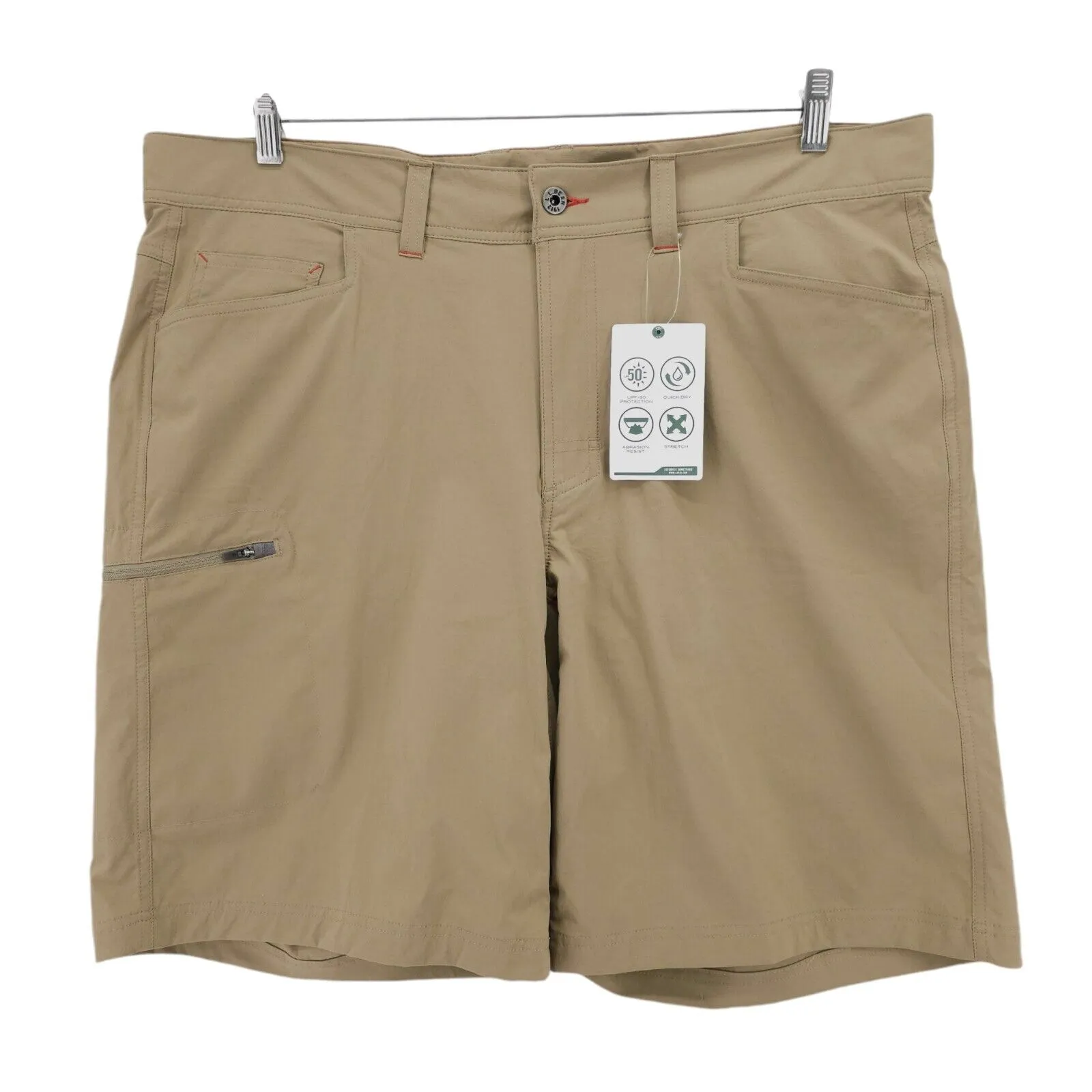 NWT LL BEAN Cresta Hiking Shorts 10" Inseam Driftwood Beige Tan Men's Size 38