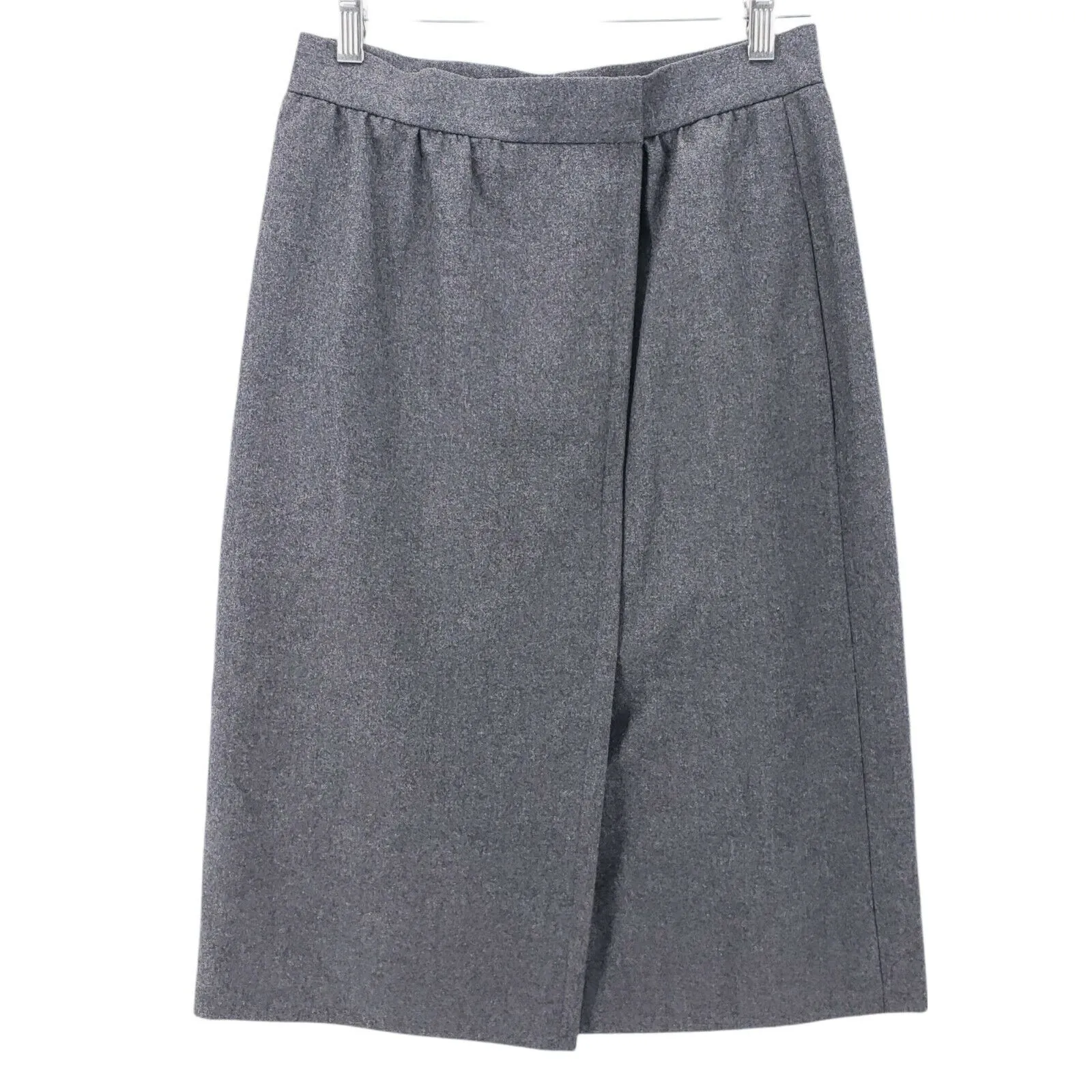 GIVENCHY NOUVELLE BOUTIQUE Vintage Faux Wrap Gray Skirt Size S/M