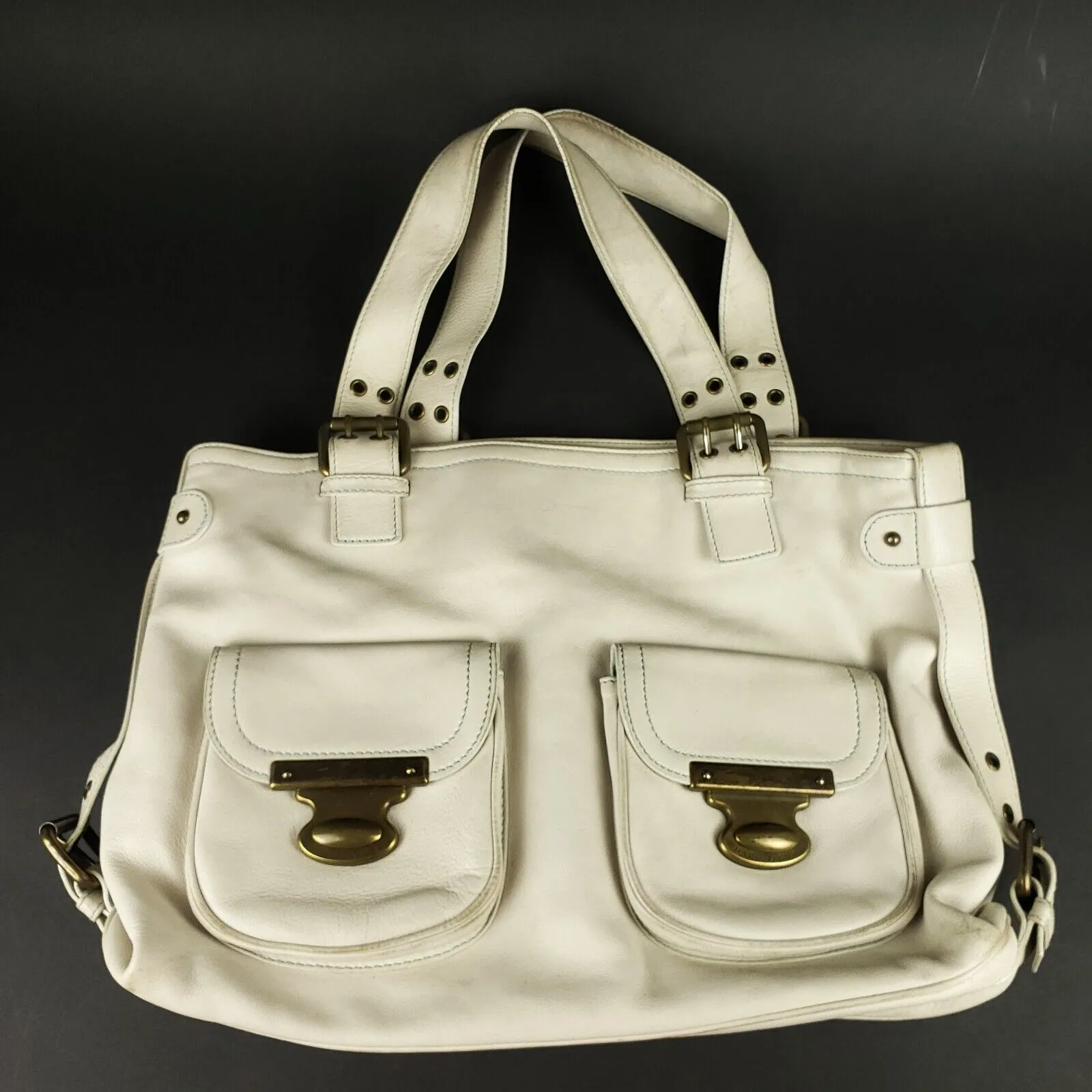 MARC JACOBS Light Beige Off White Tote Made in Italy - READ