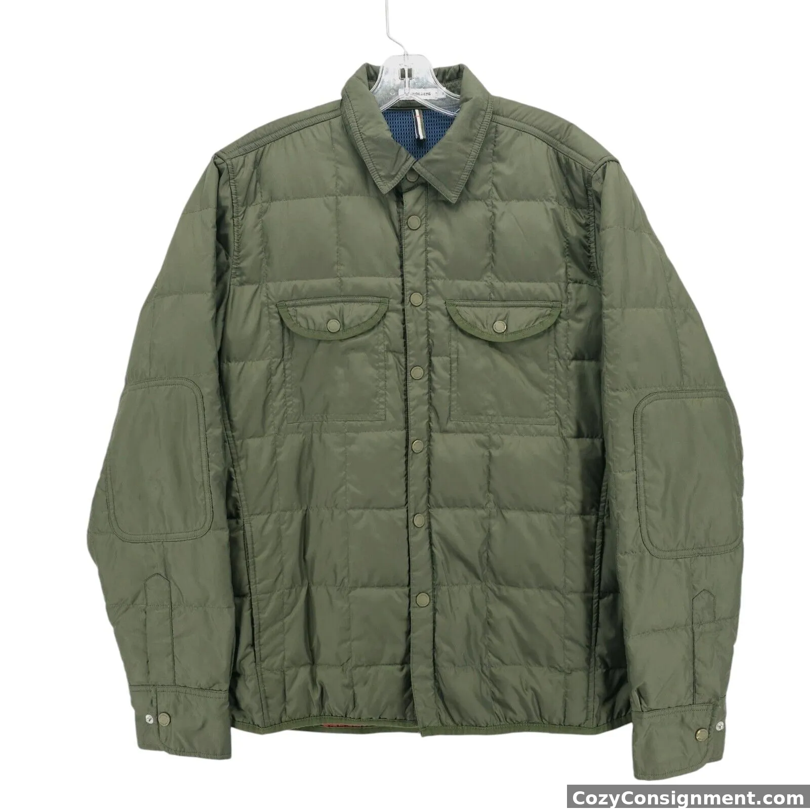 J. LINDEBERG Olive Green Lawler Pack Poly Down Fill Jacket Quilted Snap Men's XL