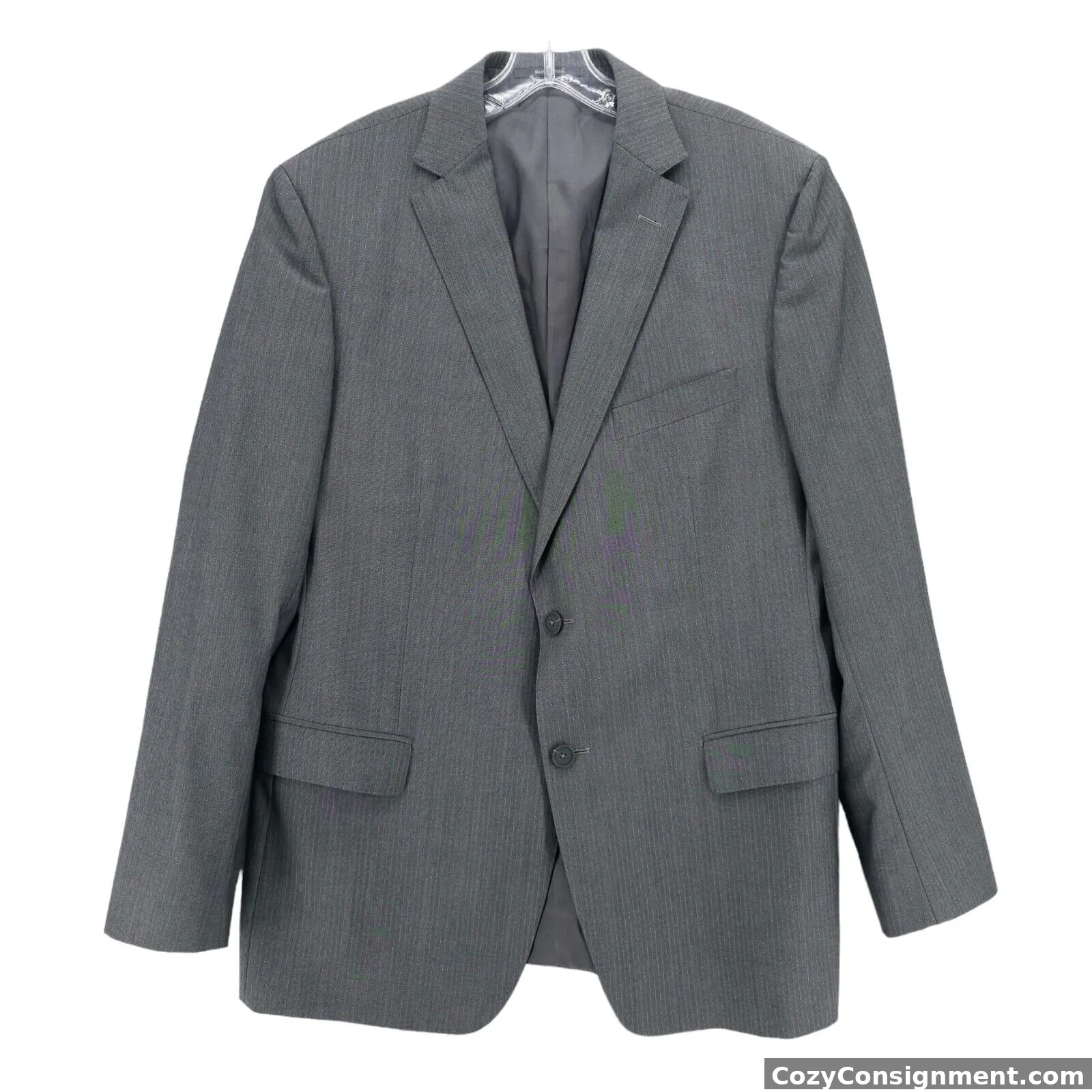 Ermenegildo Z Zegna Wool Gray Pinstripe City Blazer Suit Jacket IT 52 - US 42 R