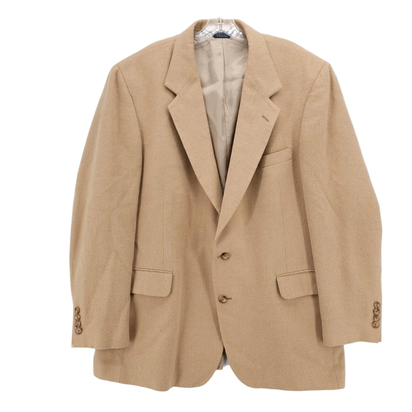 NORDSTROM Men's Beige Loro Piana  Worsted Camelhair Sports Coat  Size 46 L