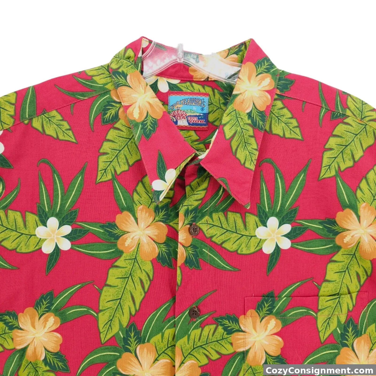 REYN SPOONER Joe Kealoha’s Hawaiian Shirt Floral Hibiscus All Over Print XXL