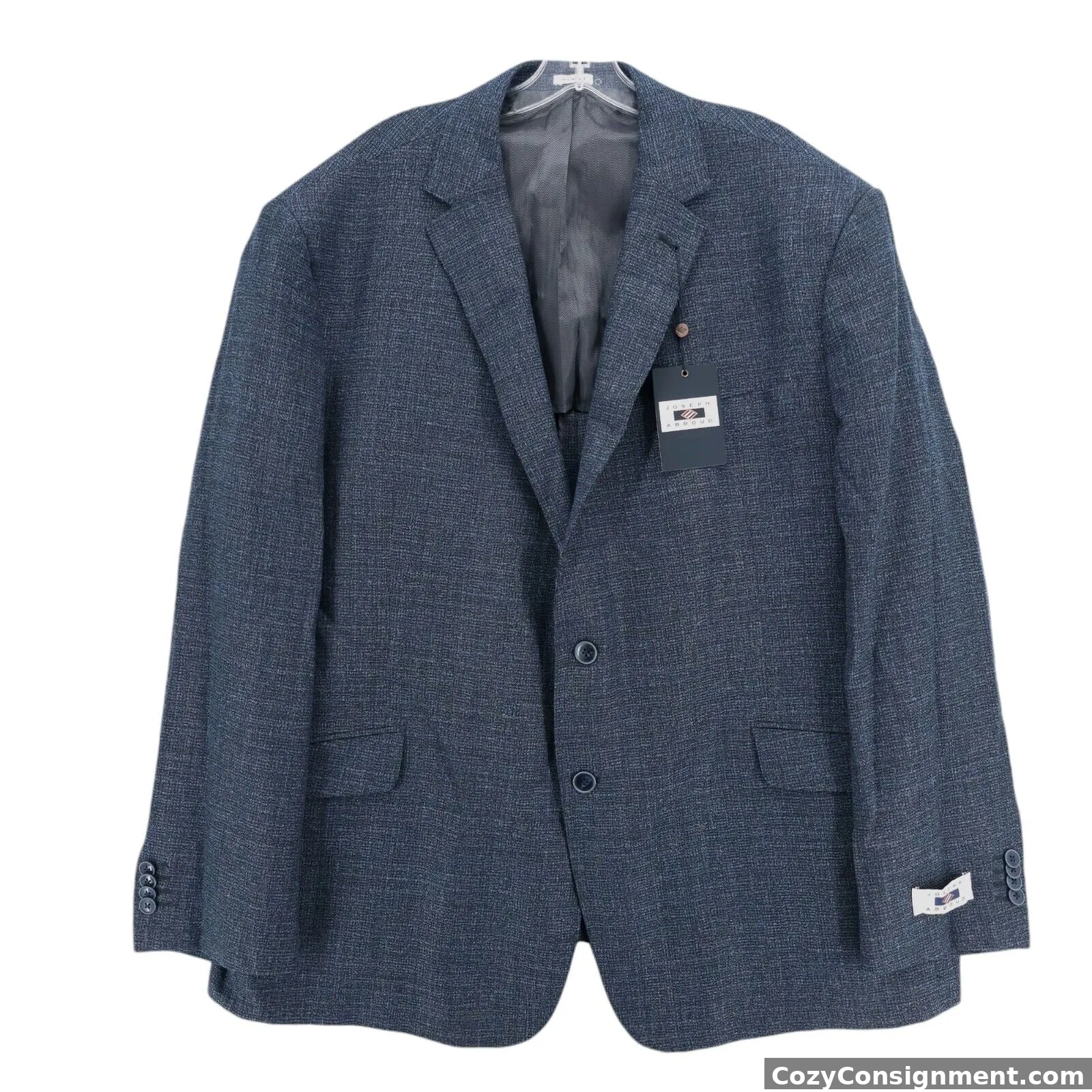 NWT JOSEPH ABBOUD Blazer Sport Coat Blue Woven REDA Super 110's Size 52R