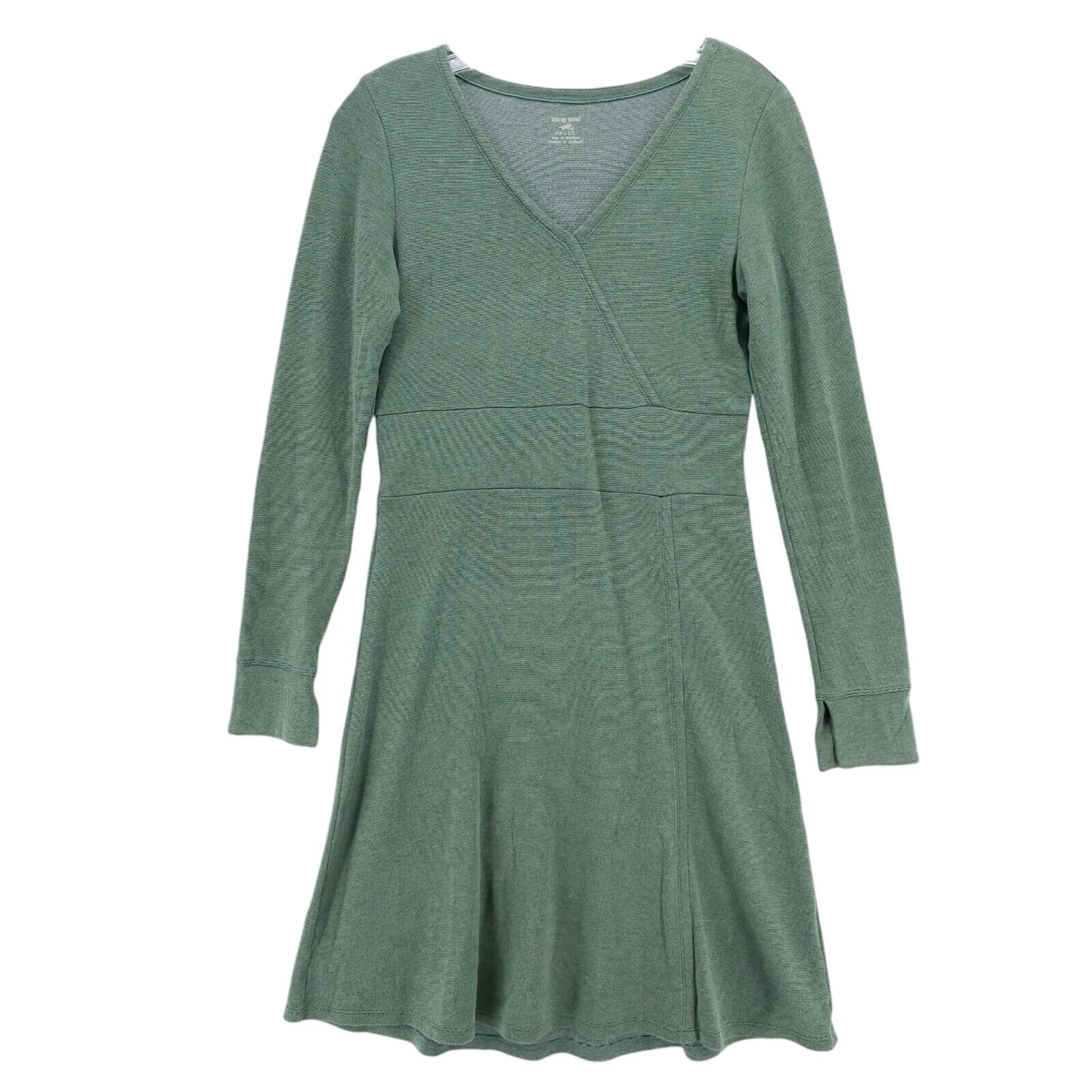 Horny Toad Tomboy Dress Faux Wrap Top Green Tencel Lyocell Stretch Size SMALL