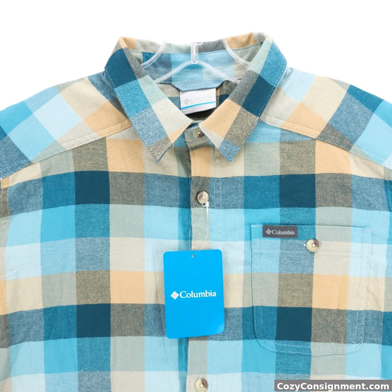 NWT COLUMBIA Cornell Woods Flannel Button Up Long Sleeve Shirt Plaid Check SMALL