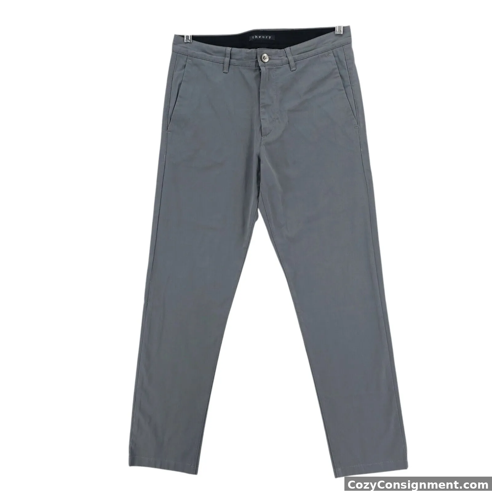 THEORY Men's Gray Zaine Witten Pants Cotton Blend Stretch Casual Size 30