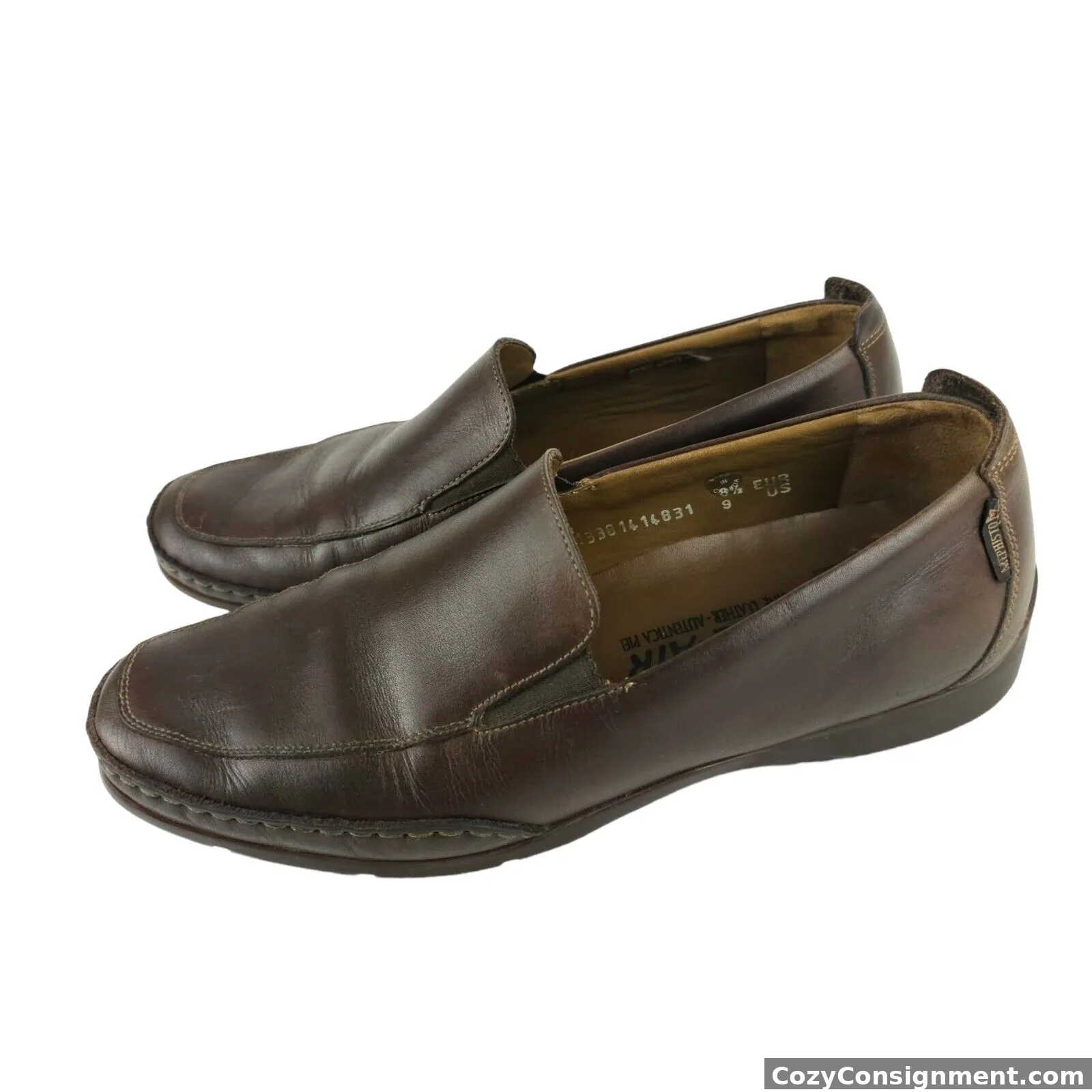 Mephisto Edlef Brown Leather Slip On Leather Loafer Cool Air Size US 9