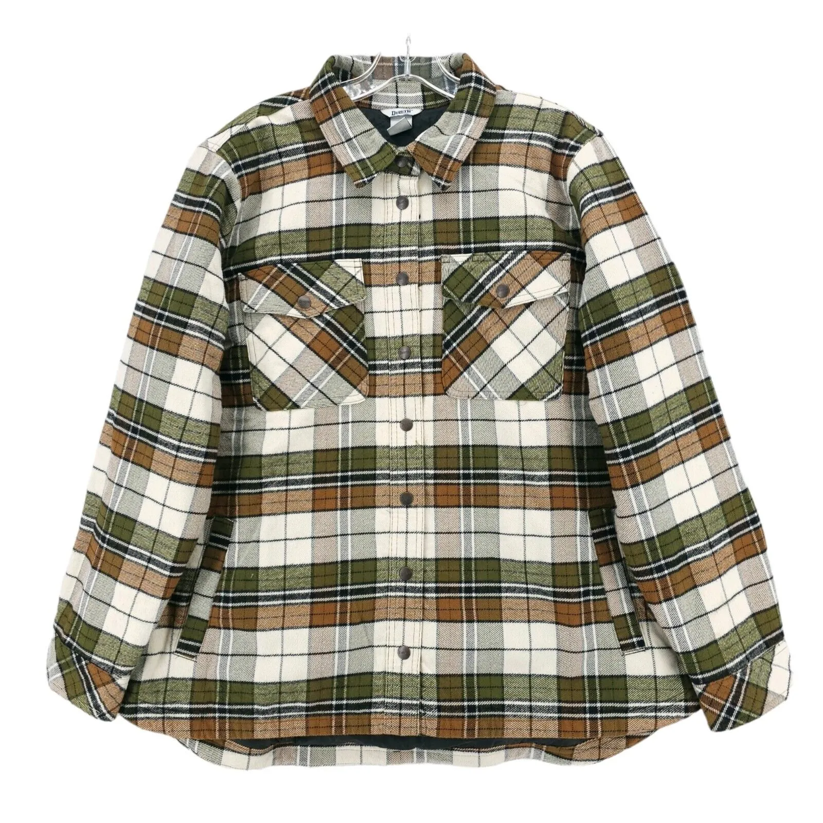 DULUTH TRADING Folklore Flannel Insulated Shirt Jacket Plaid Women's XXL