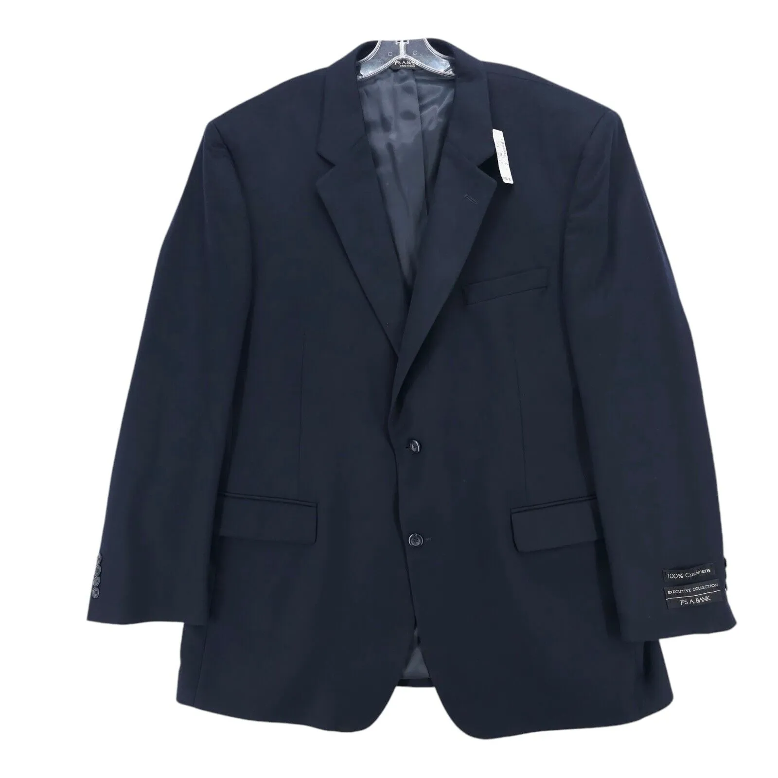 NWT JOS A. BANK Navy Blue 100% Cashmere Blazer Sport Coat Size 48L