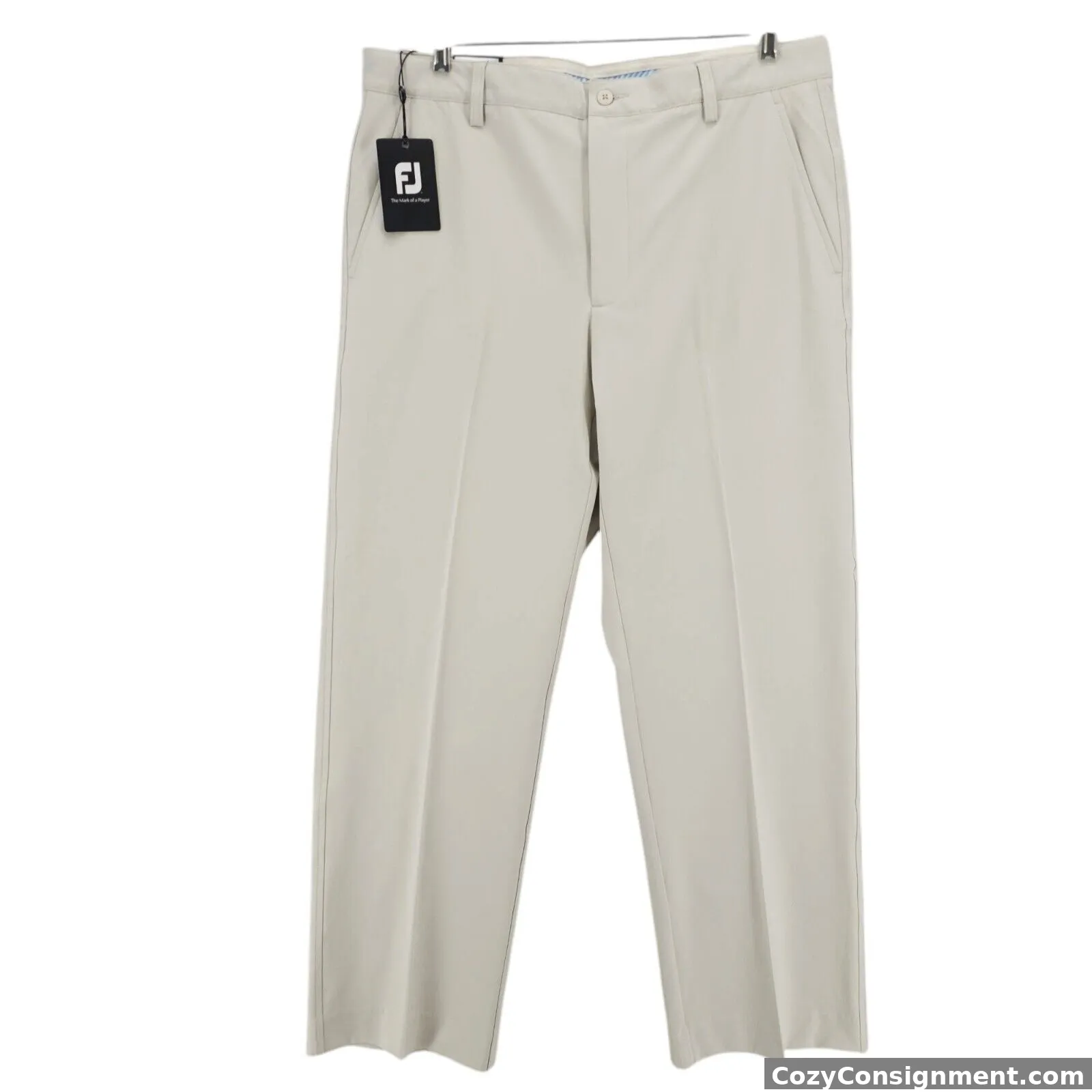 NWT FOOTJOY Performance Golf Pants BONE Ivory Off White Stretch Size 36x30