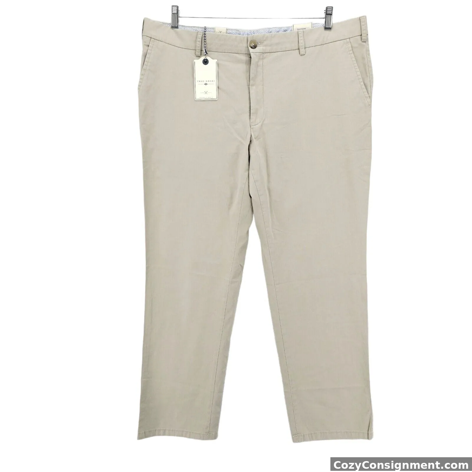 NWT BALLIN True Khaki Atwater Modern Fit Chino Pants Pima Cotton Twill Tan 40x30