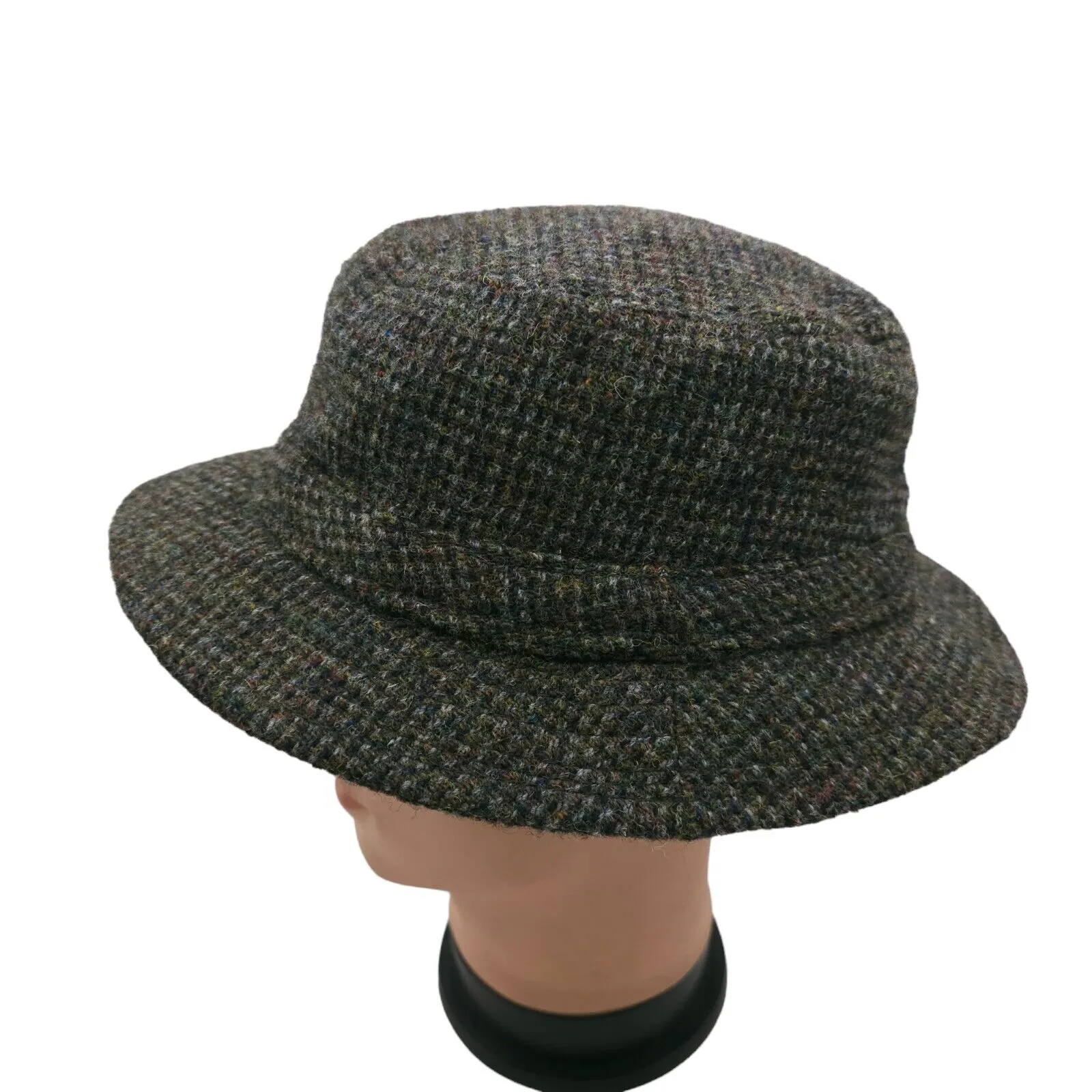 LL BEAN HARRIS TWEED 100% Wool Goretex Bucket hat Made in USA Size LARGE