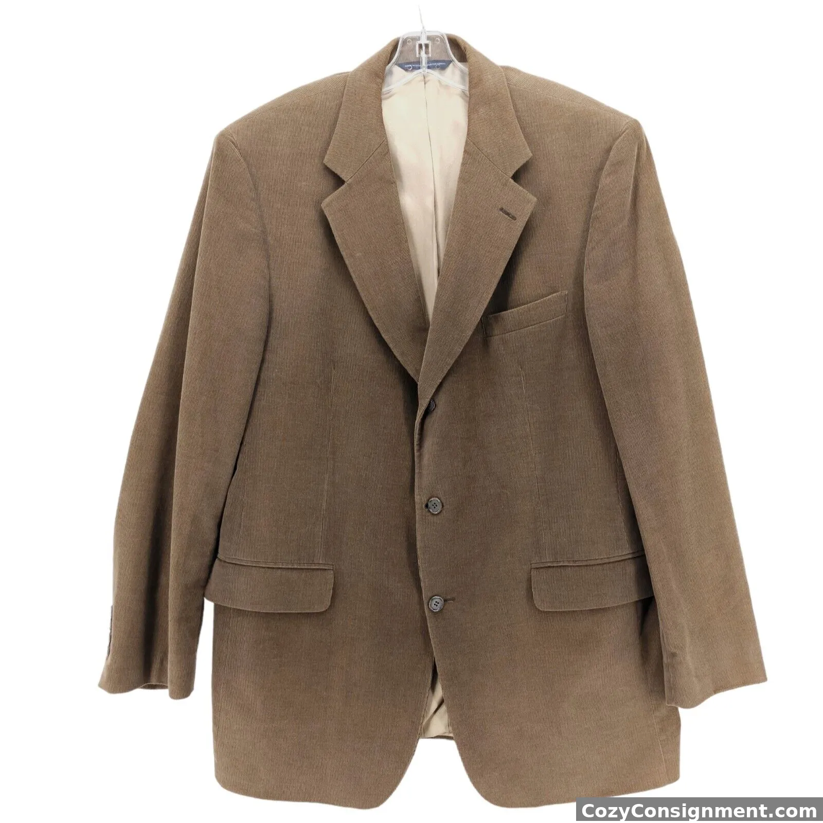 Brooks Brothers Brown Corduroy Sports Coat Jacket Blazer 100% Cotton Size 42 L