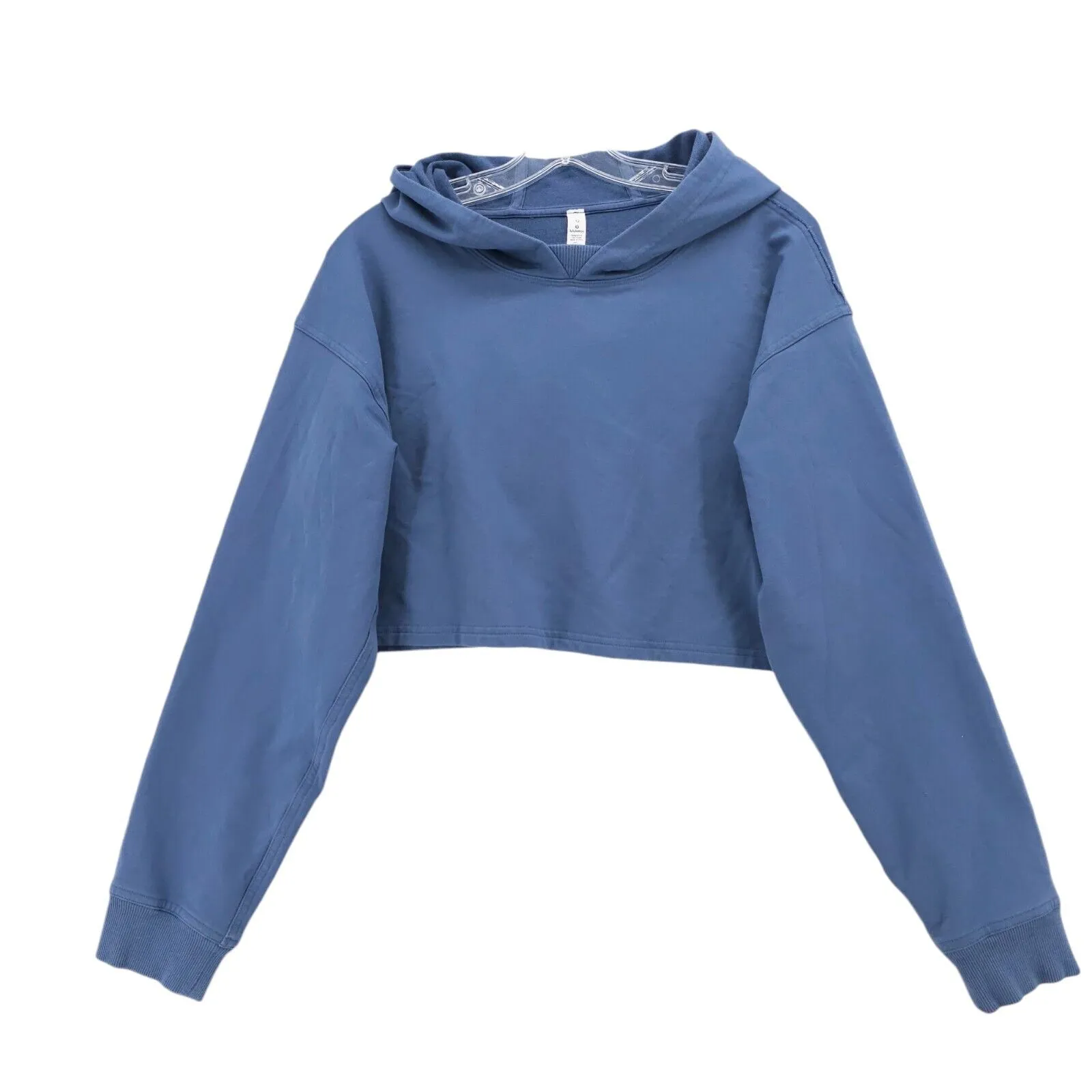 LULULEMON All Yours Cropped Hoodie Sweatshirt Ink Blue Size12