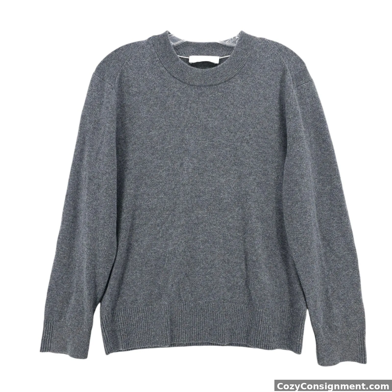 EVERLANE 100% Cashmere Sweater Heather Gray Crew Neck Women's Size LARGE